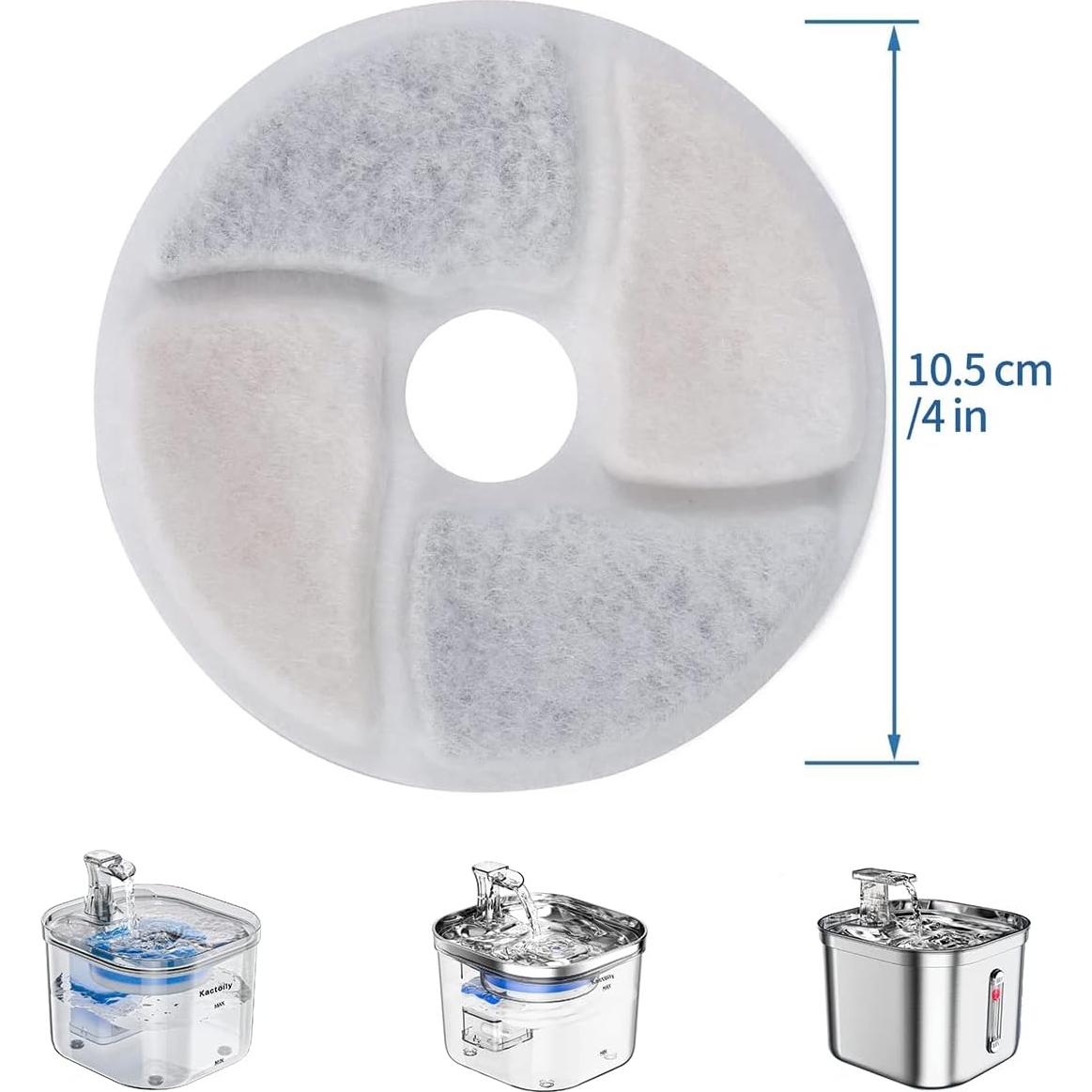 Filtro de agua para gatos Kactoily 6 unidades 10.4 cm