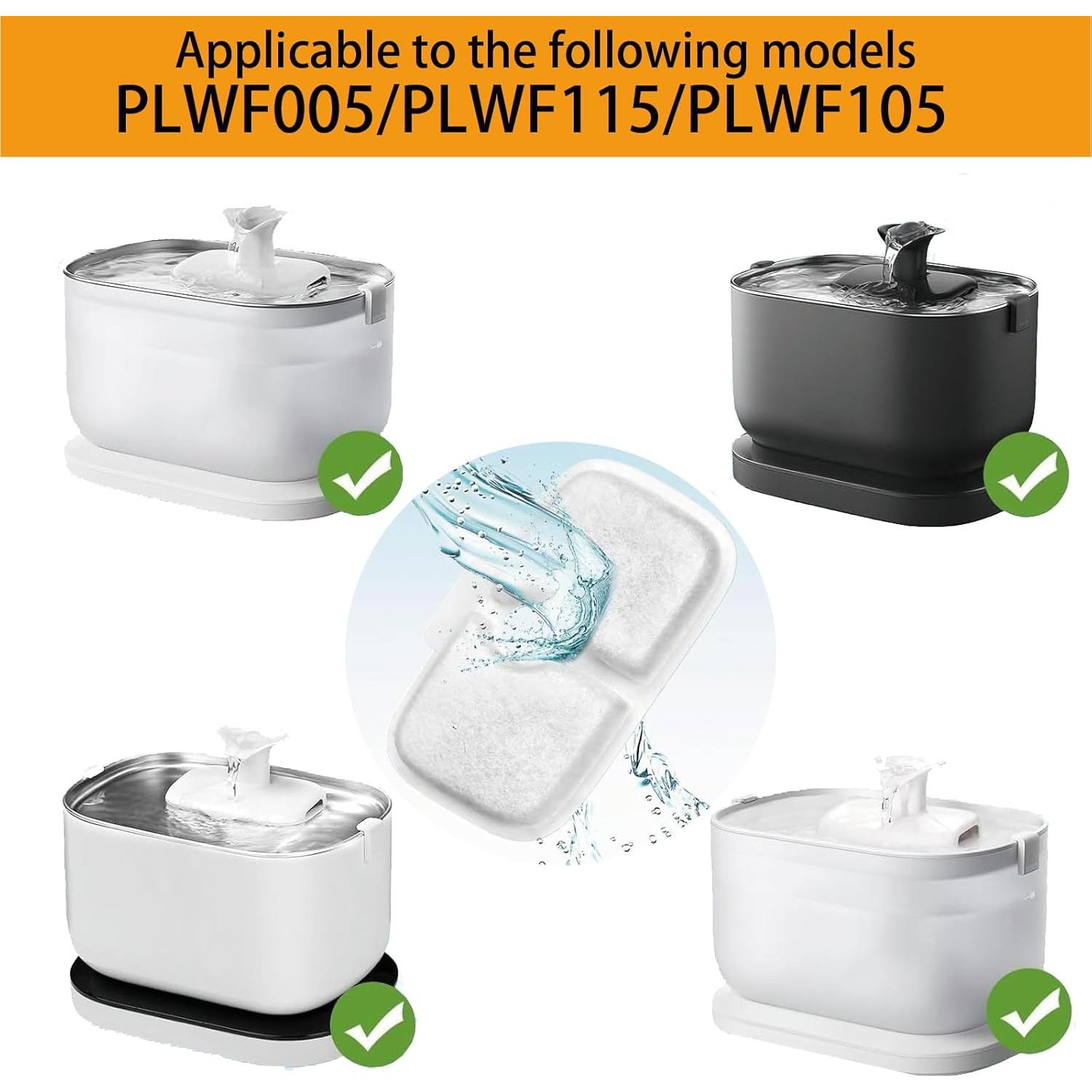 20 Filtros de Reemplazo PETLIBRO Dockstream PLWF005/PLWF115