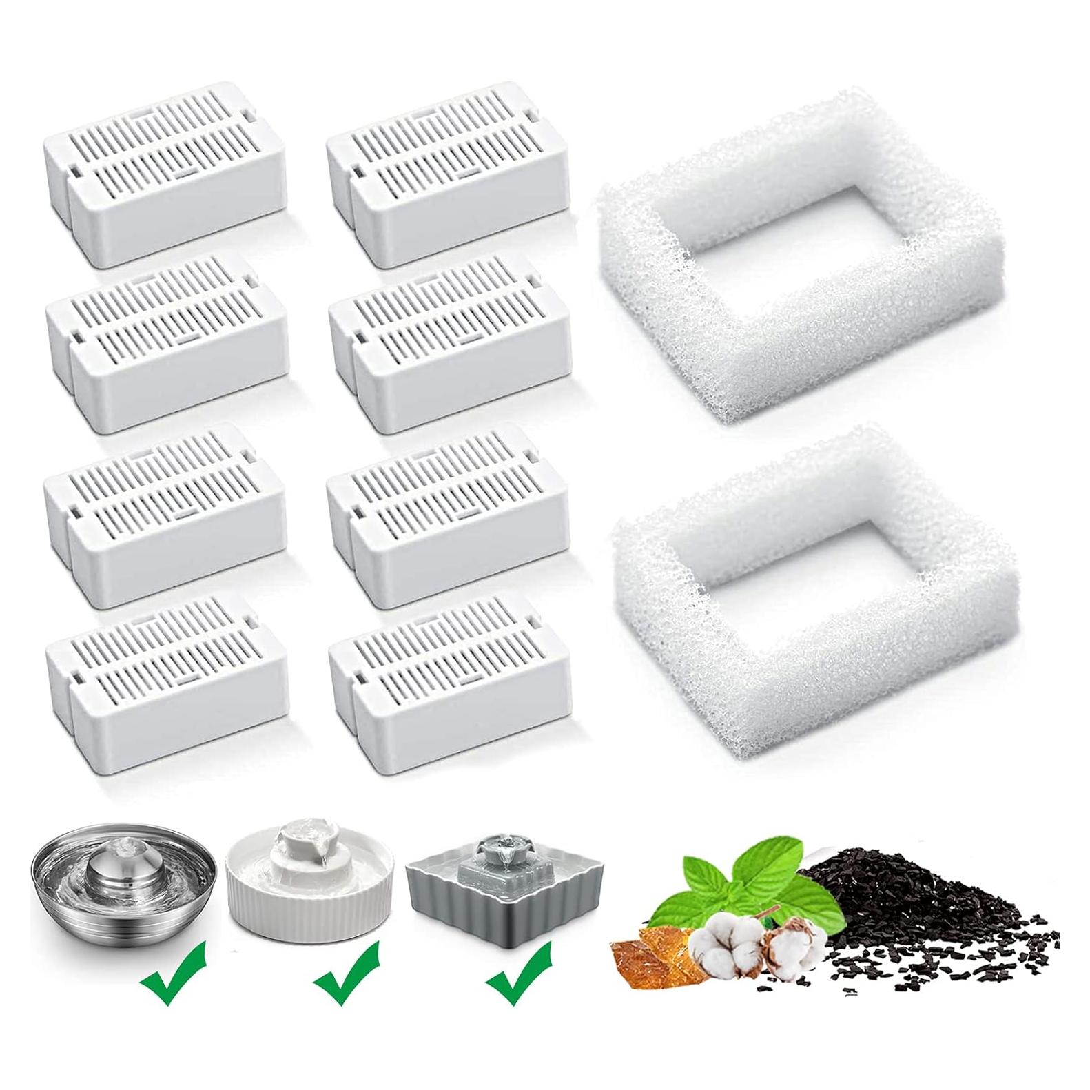 Filtros de Reemplazo KANCHOU para Fuente de Agua Gato 8+2