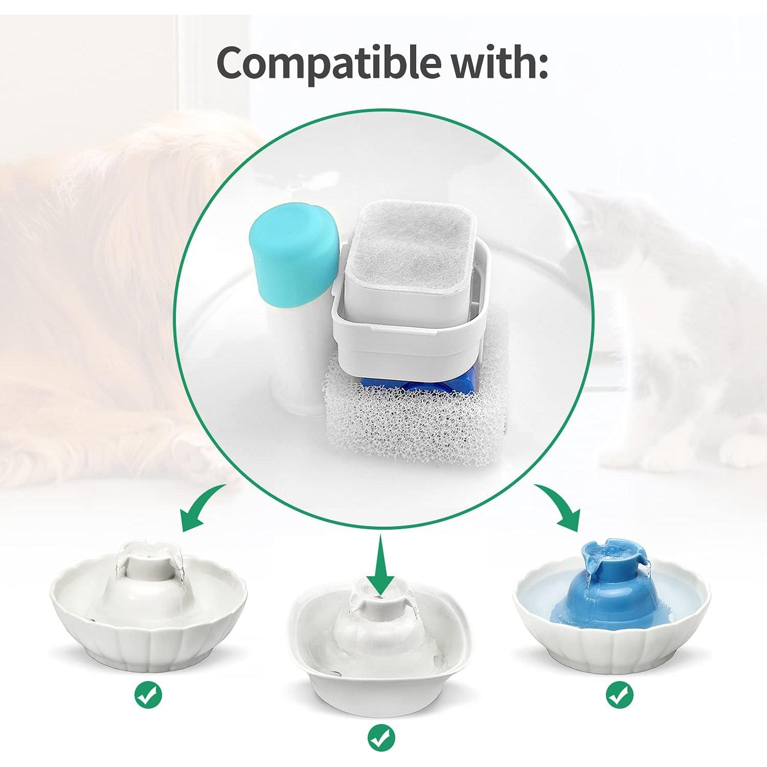Filtros de Reemplazo NautyPaws para Fuente de Agua Cerámica 16+4