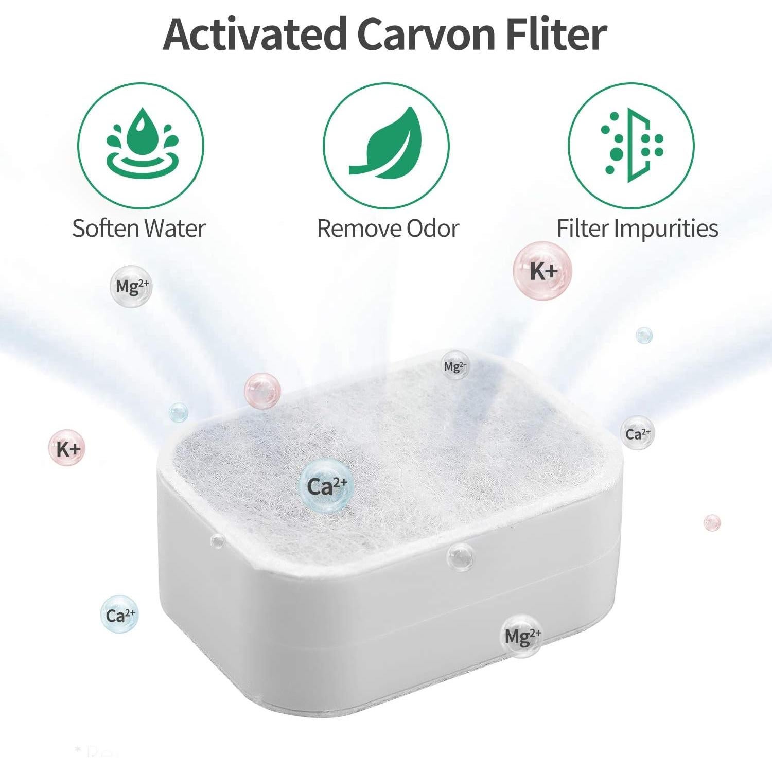 Filtros de Reemplazo NautyPaws para Fuente de Agua Cerámica 16+4