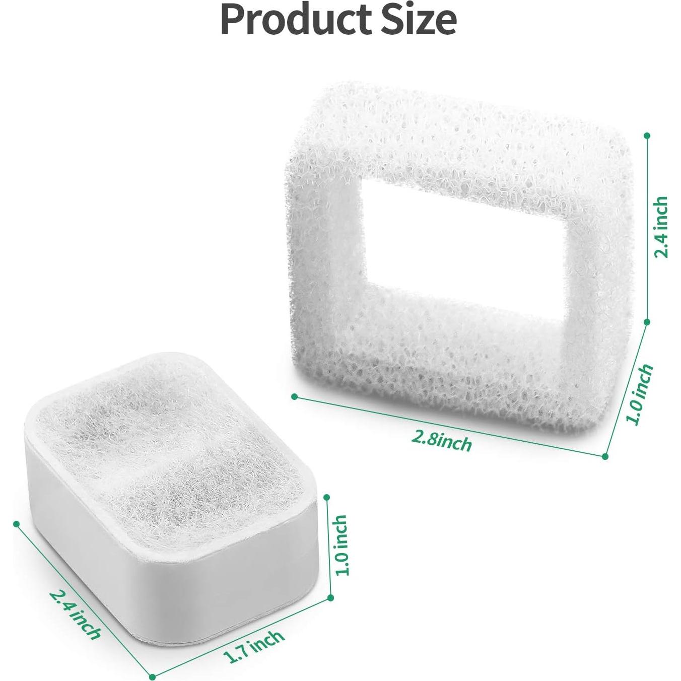 Filtros de Reemplazo NautyPaws para Fuente de Agua Cerámica 16+4