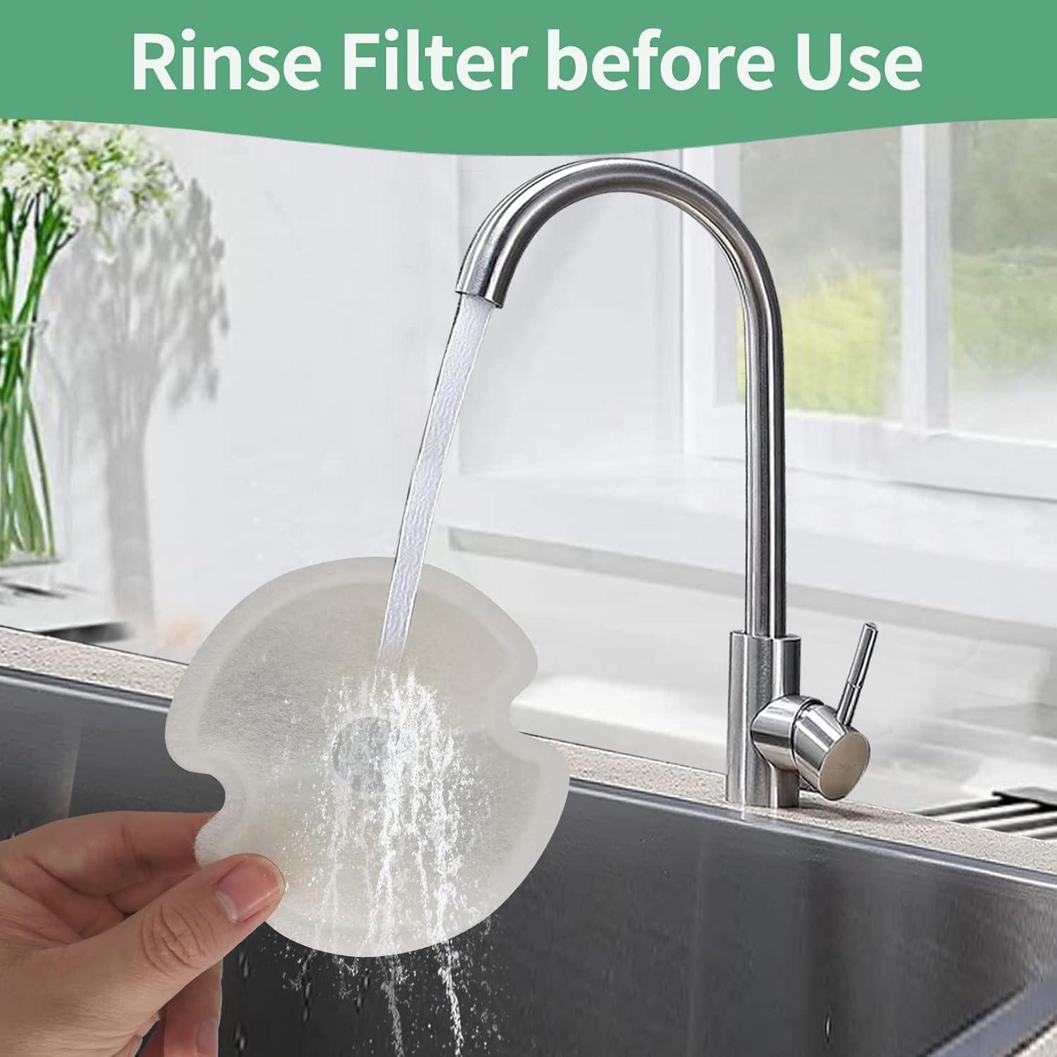 Paquete de 4 Filtros y 4 Esponjas para Fuente de Agua Gatos