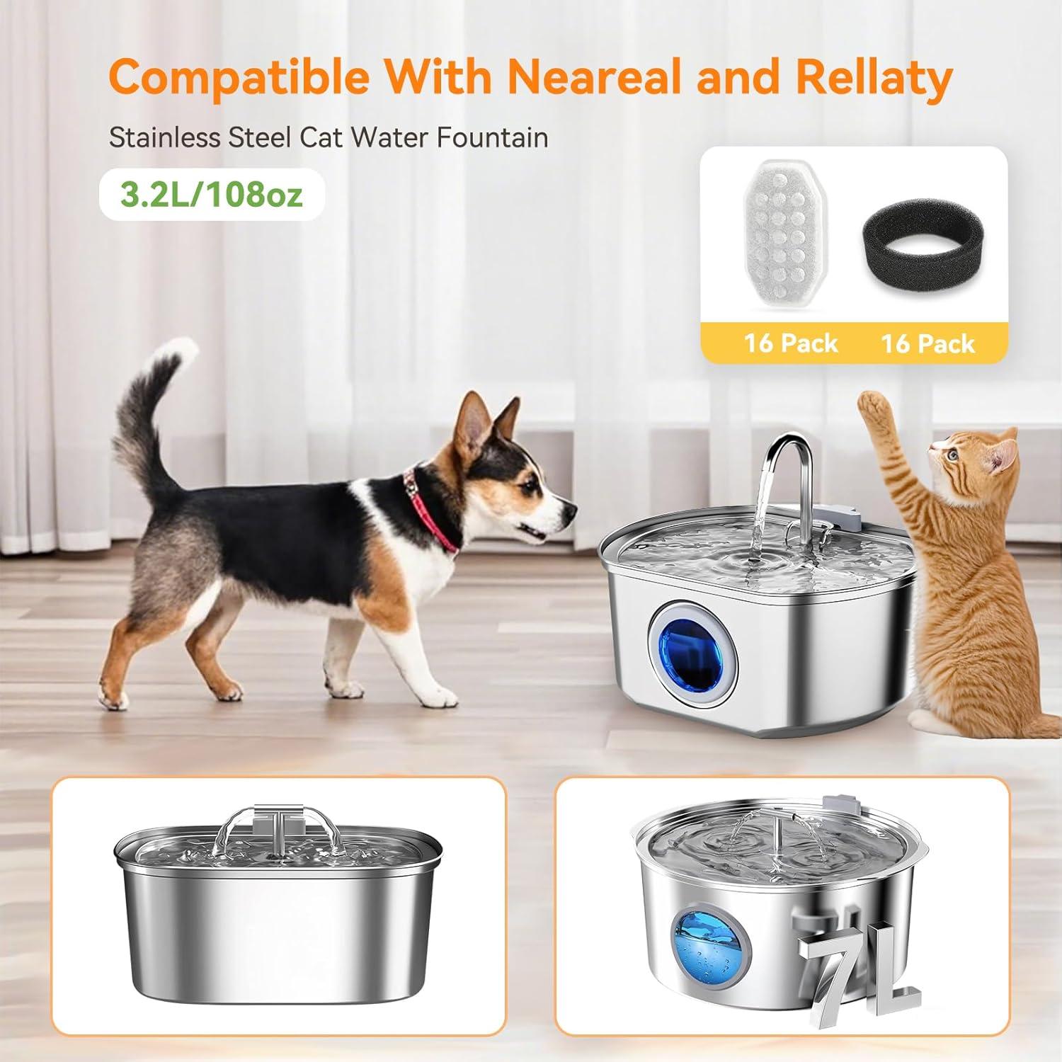 Paquete de 32 filtros de agua Rellaty Neareal 3.2L acero inoxidable