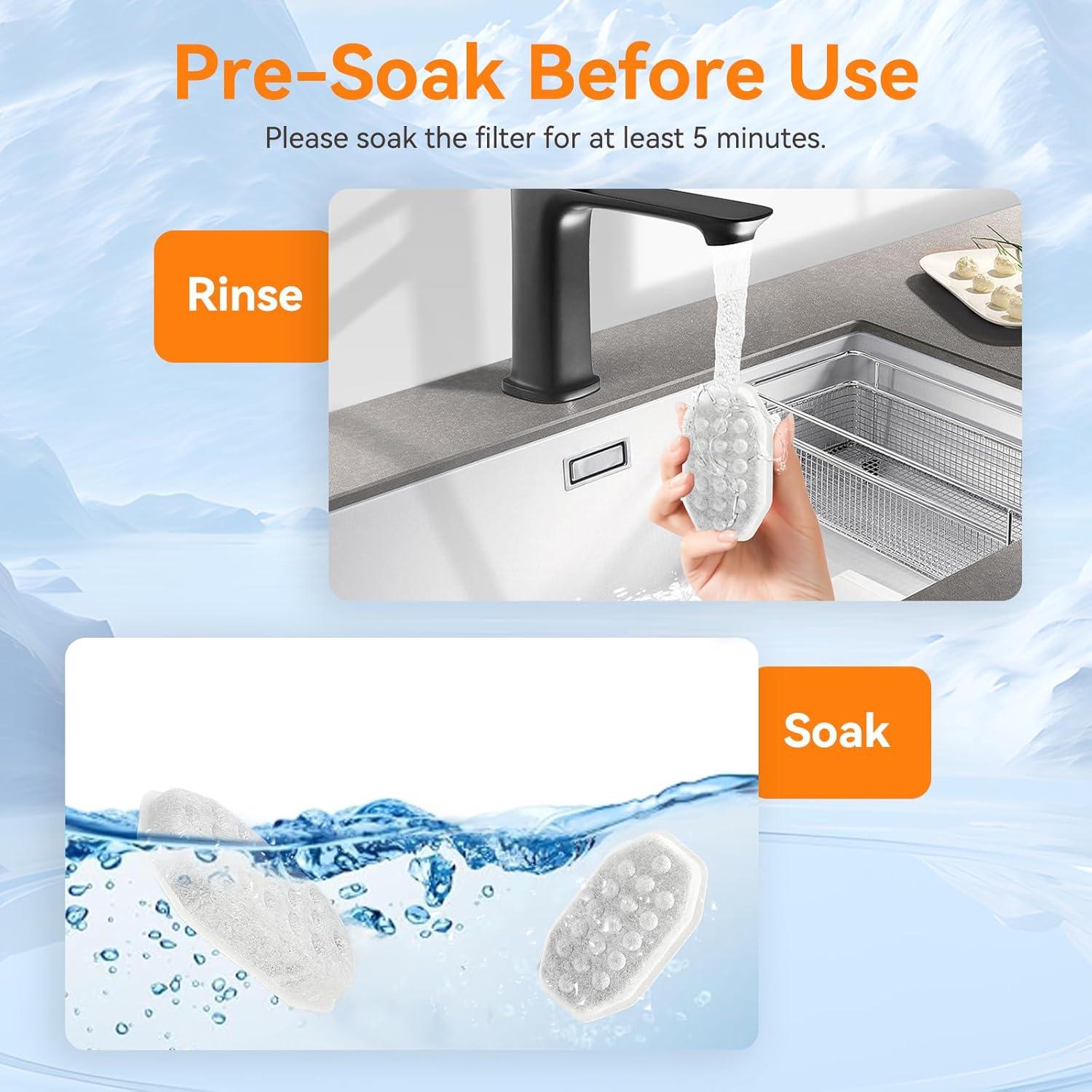 Paquete de 32 filtros de agua Rellaty Neareal 3.2L acero inoxidable