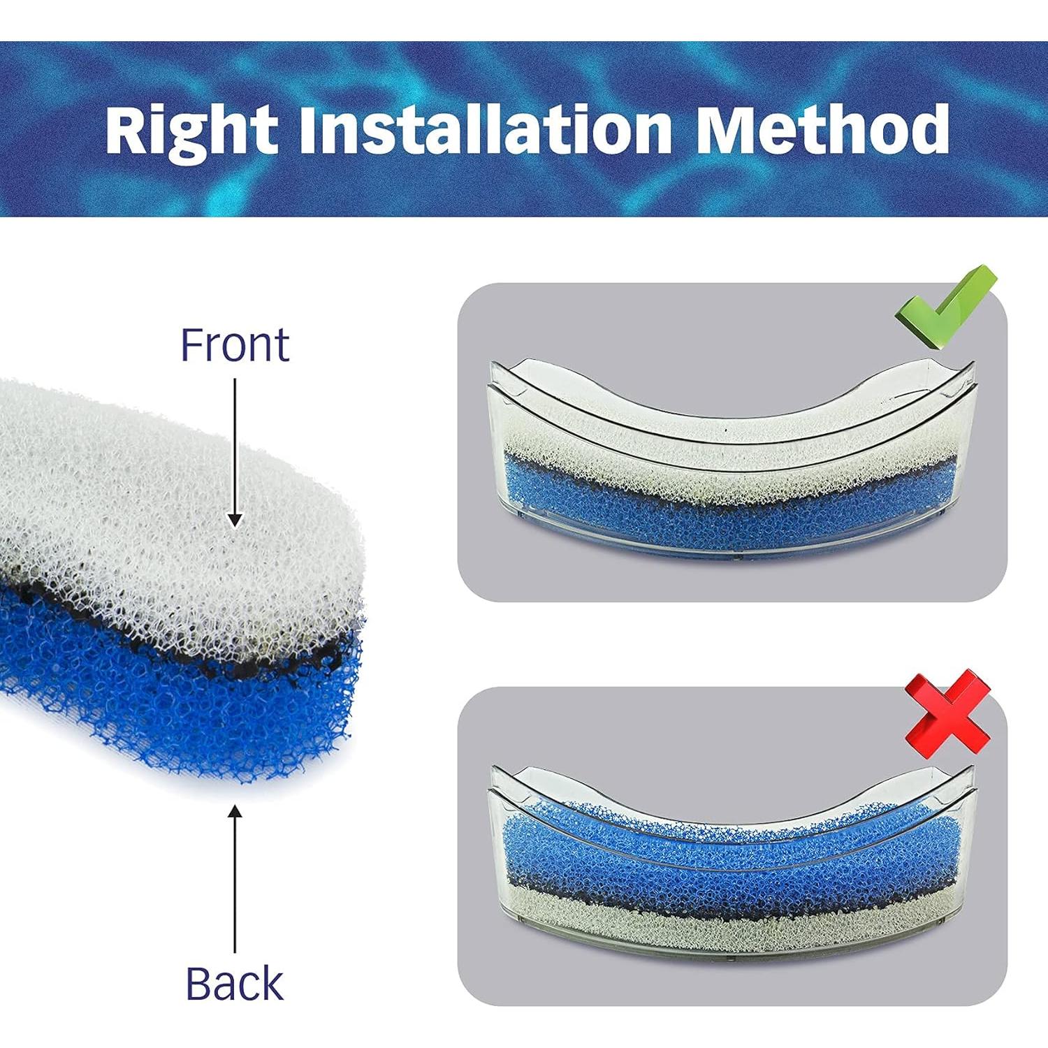 Filtros de Agua Premium PetStandard para Fuente NPET WF050 - 12 Piezas