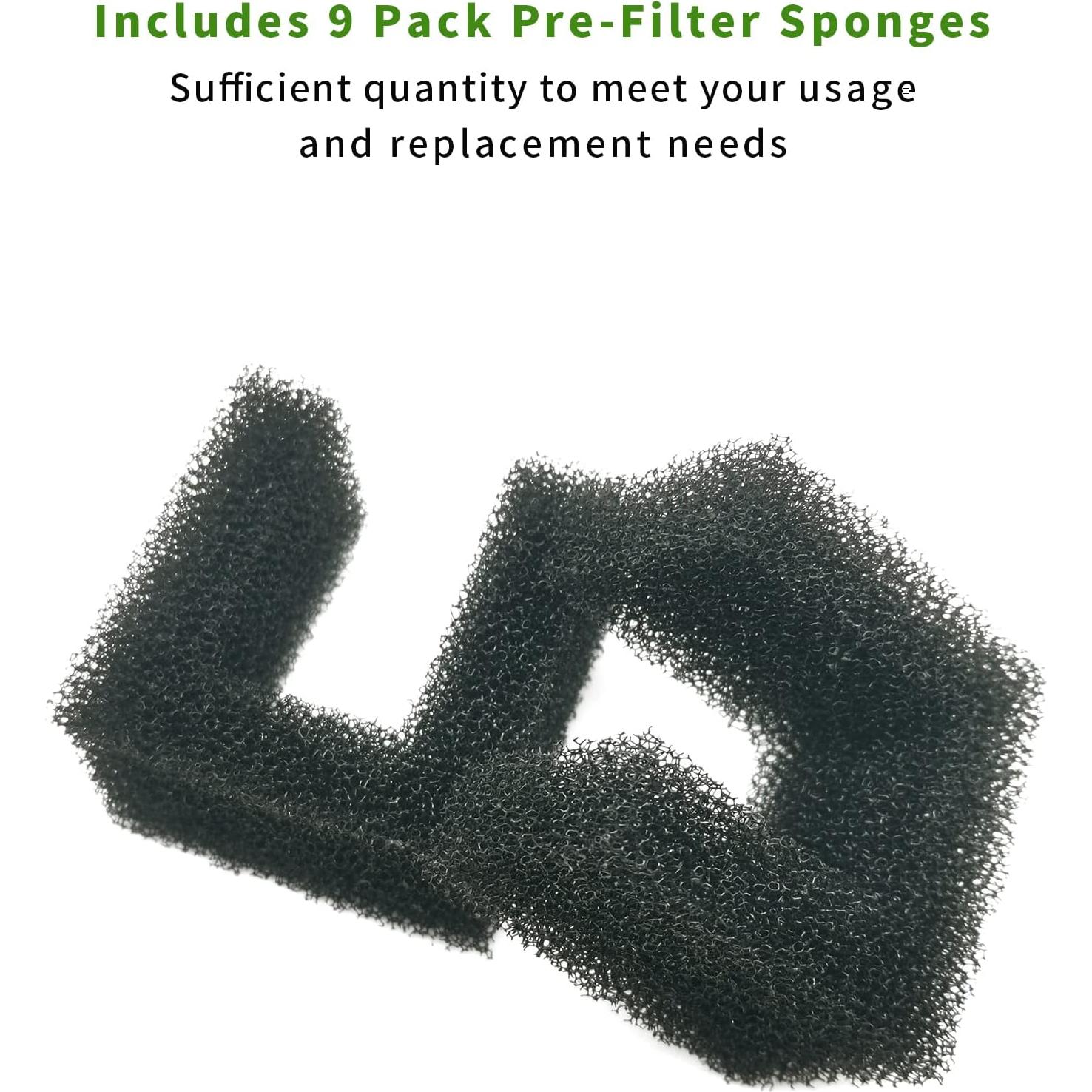 Paquete de 9 Filtros de Espuma Katlikatqi para Fuente de Agua