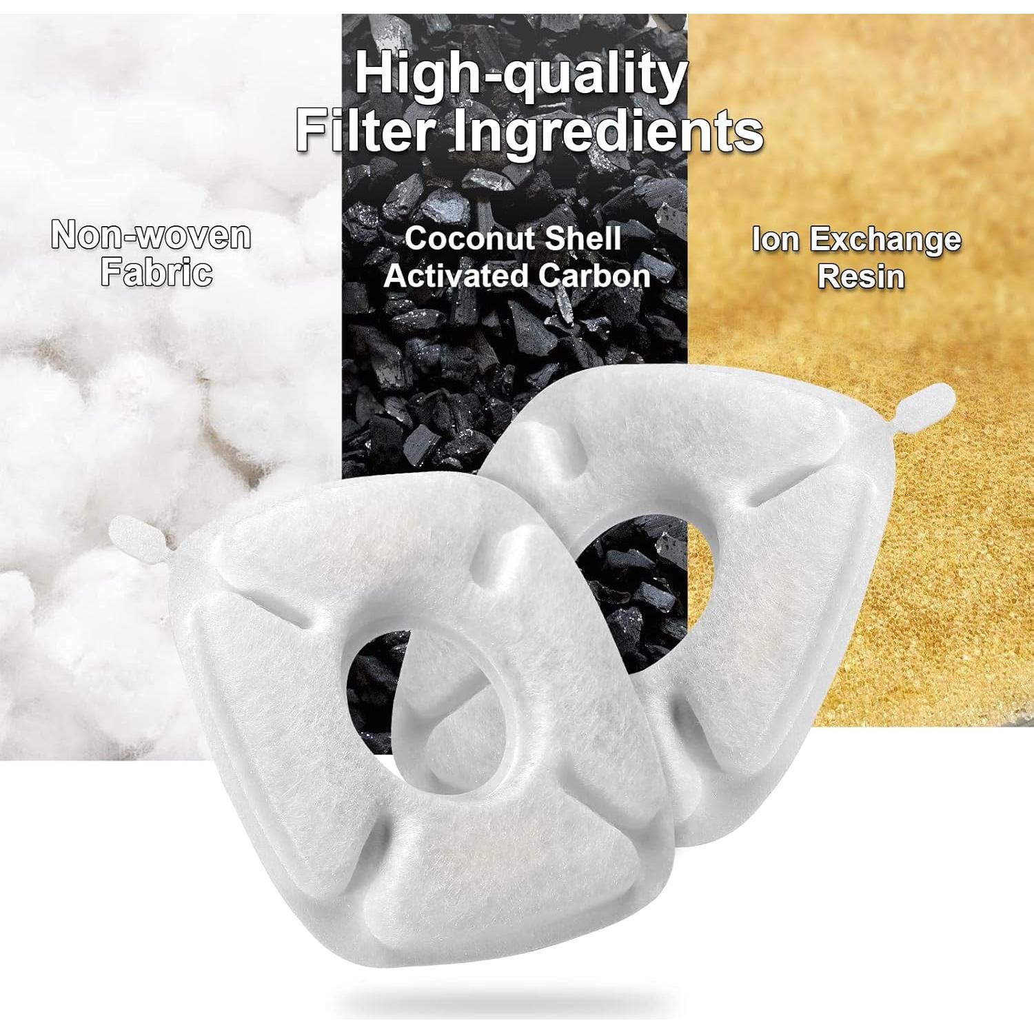 Paquete de 16 Filtros y Esponjas Veken para Fuente de Agua 2.8L