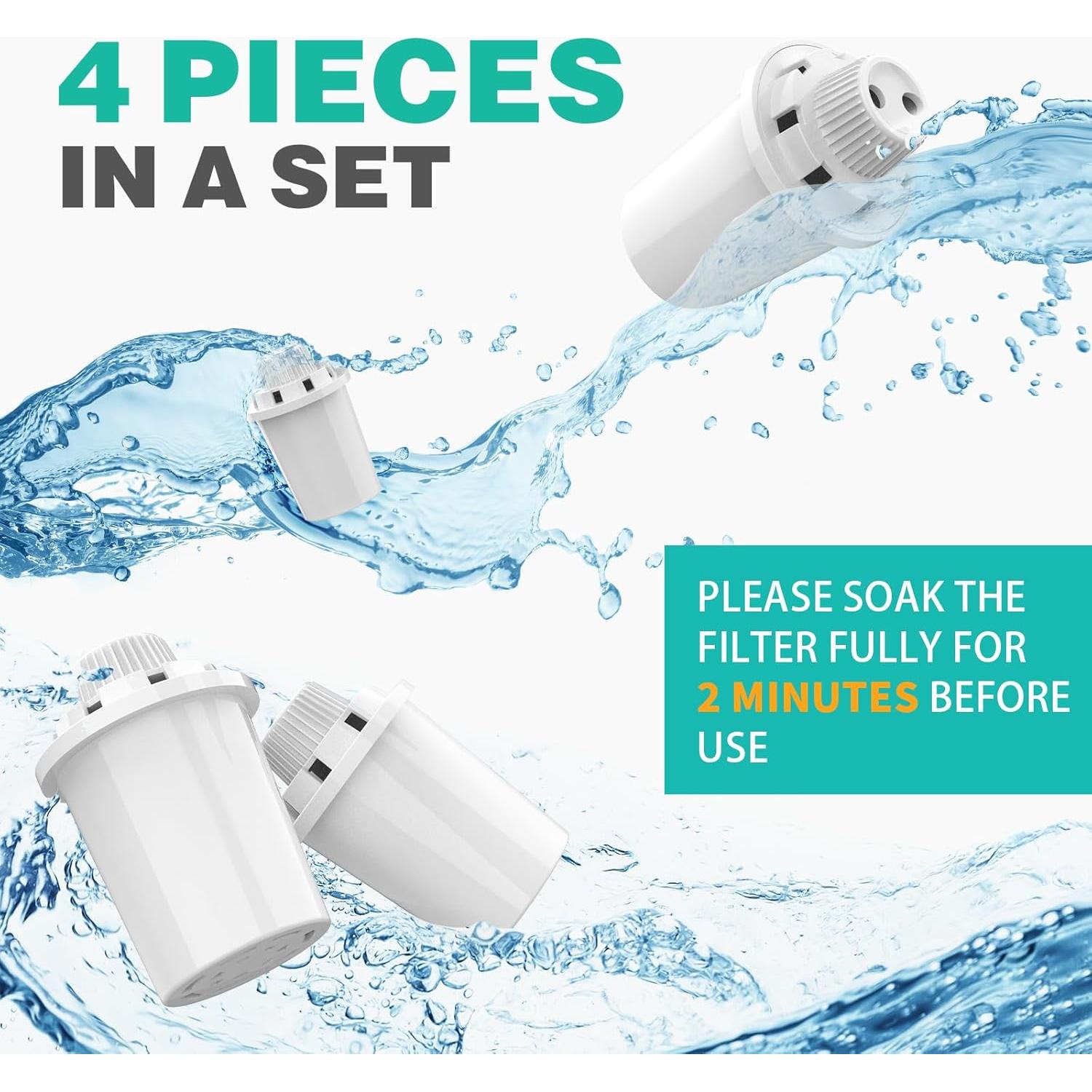 Filtros de Reemplazo SwSun para Fuente de Agua para Perros Grande - 4 Paquetes