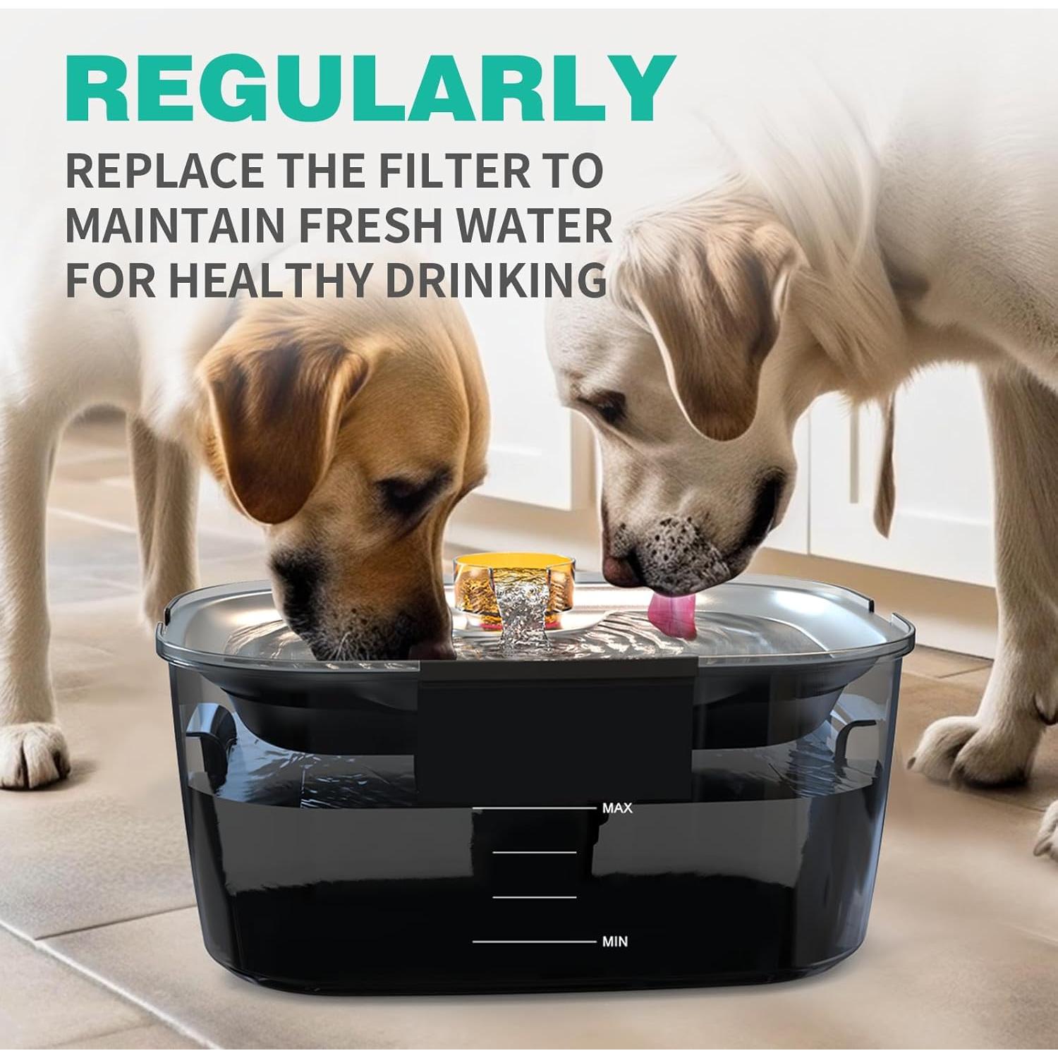 Filtros de Reemplazo SwSun para Fuente de Agua para Perros Grande - 4 Paquetes