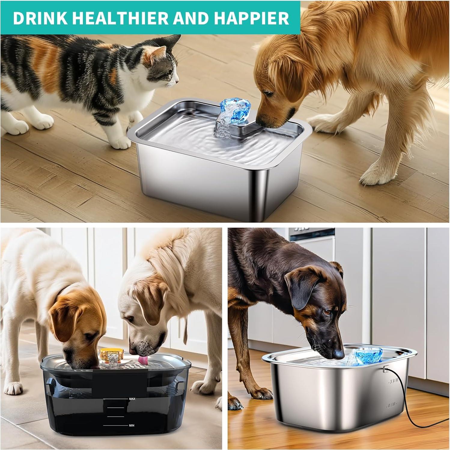 Filtros de Reemplazo SwSun para Fuente de Agua para Perros Grande - 4 Paquetes