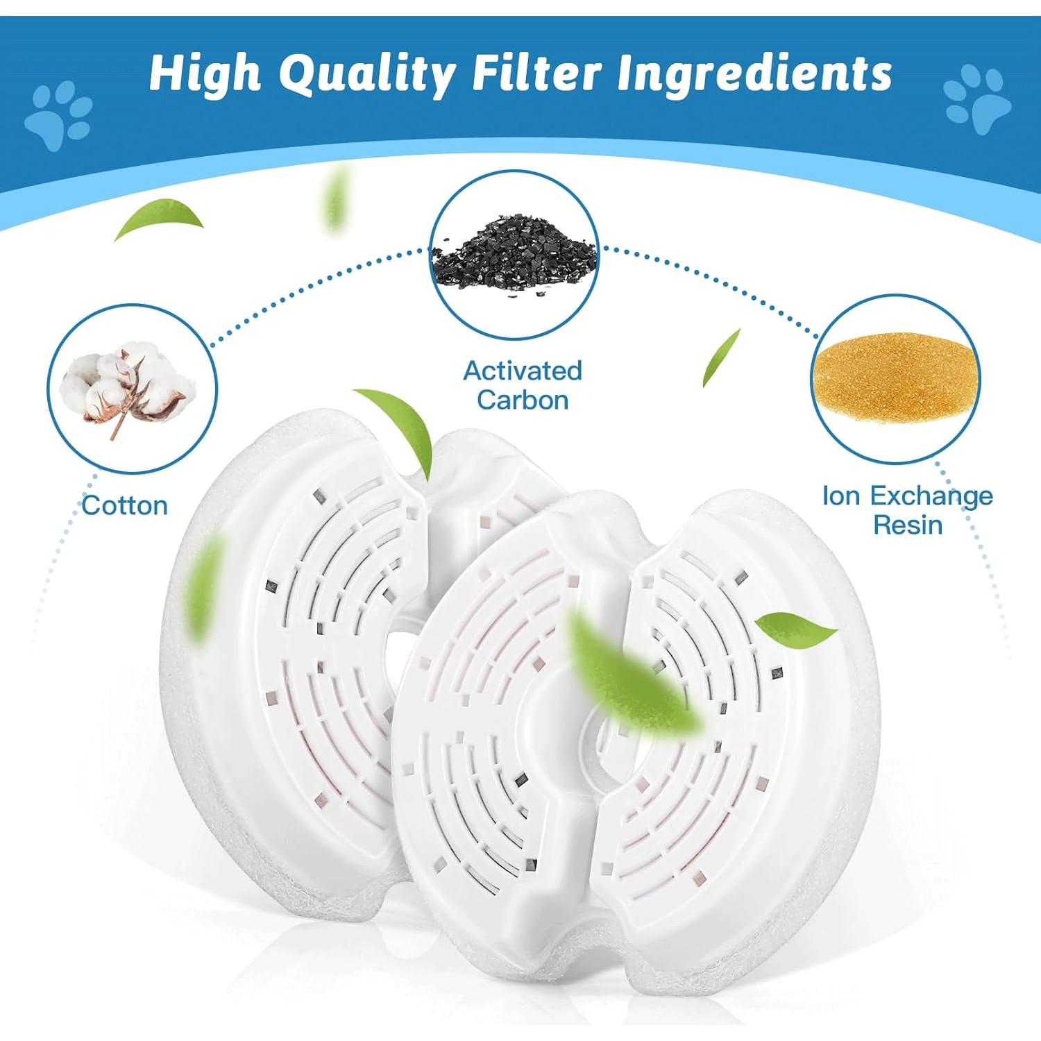 Filtros de agua para gatos Monsin - Paquete de 8 unidades