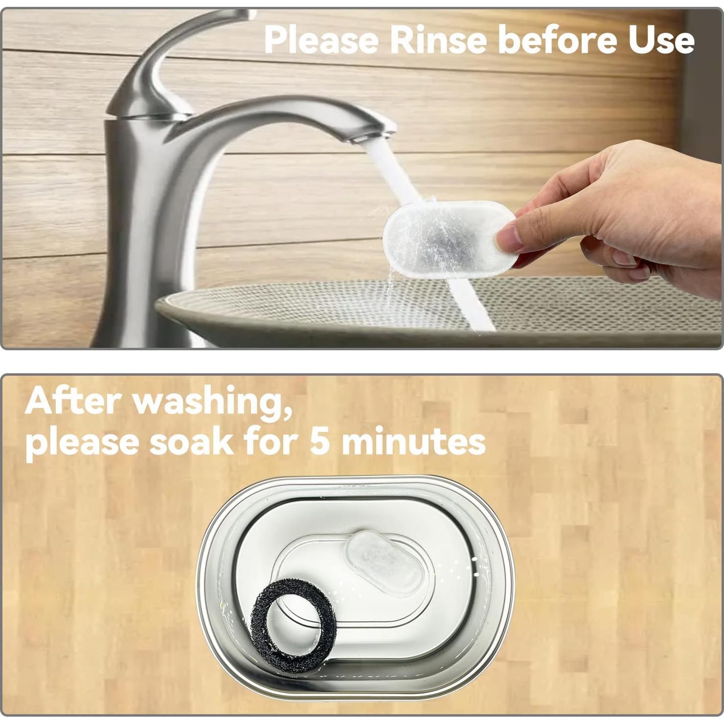 Filtros de agua para gatos SOOFPET, 24 piezas (12 carbón + 12 esponja)