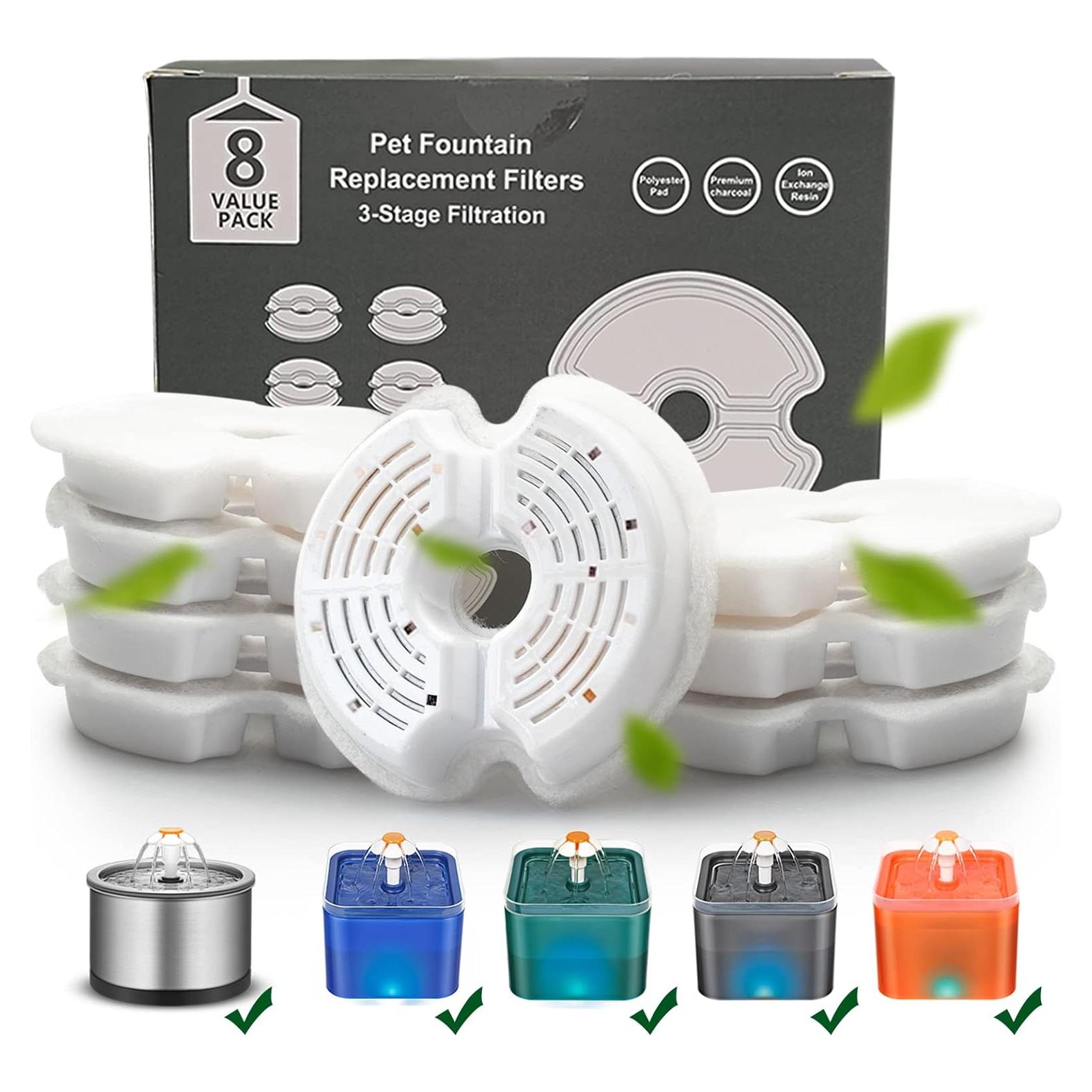 Filtro de Agua para Gatos Opeth - Paquete de 8 Filtros de Carbón Activado