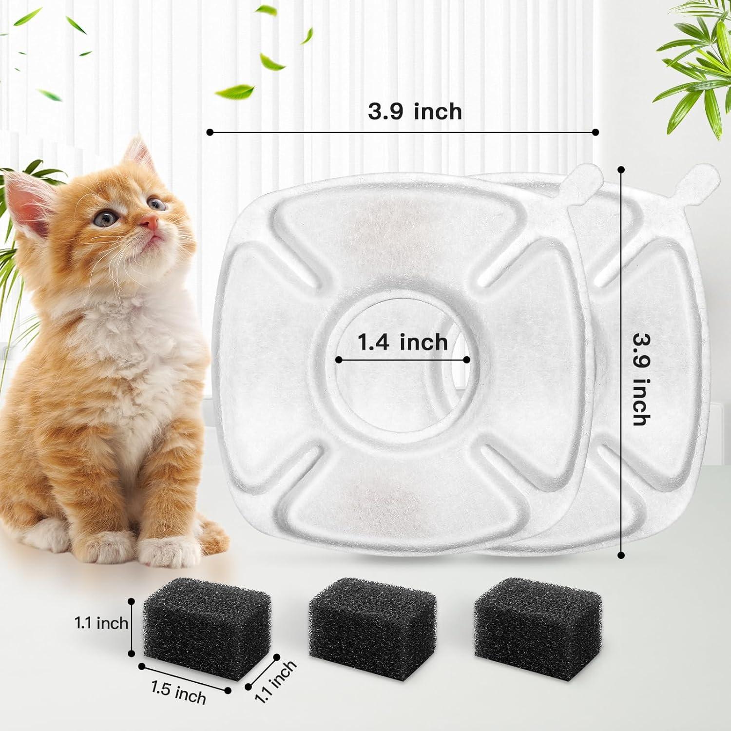 Filtros de Reemplazo Bengor 16 Pcs para Fuente de Agua Mascotas