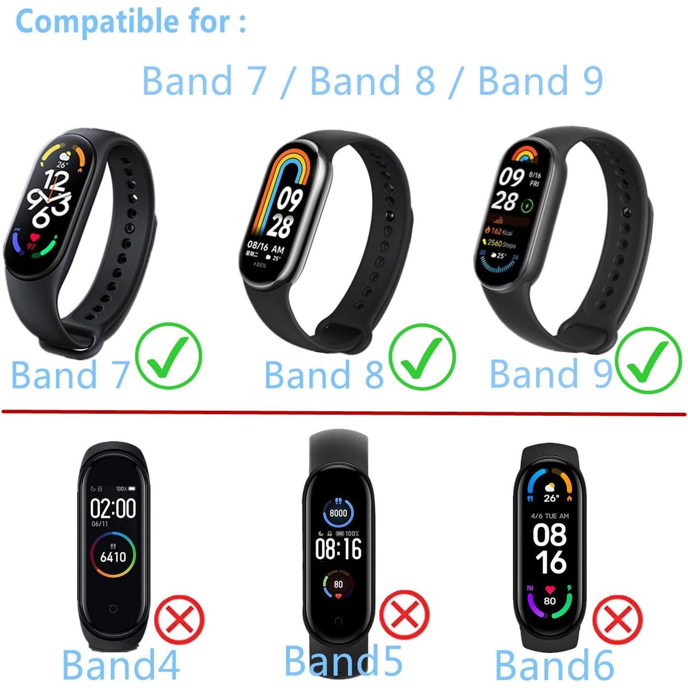 Protector de Pantalla Curvado 3D para Xiaomi Smart Band 9 - 3 Pzas