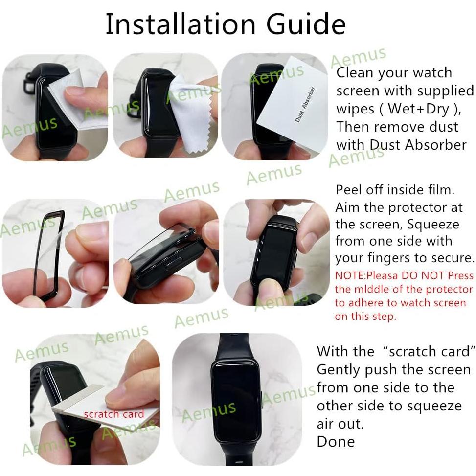 Protector de Pantalla Curvado 3D para Xiaomi Smart Band 9 - 3 Pzas