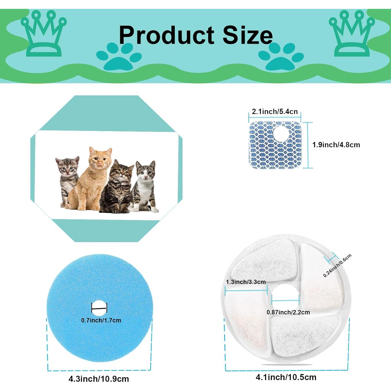 Filtros de Reemplazo para Fuente de Agua para Gatos Daoxuan - Paquete de 5
