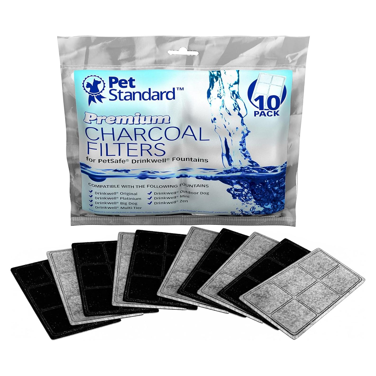 Filtros de Carbón Premium PetSafe para Fuentes Drinkwell - 10 Unidades