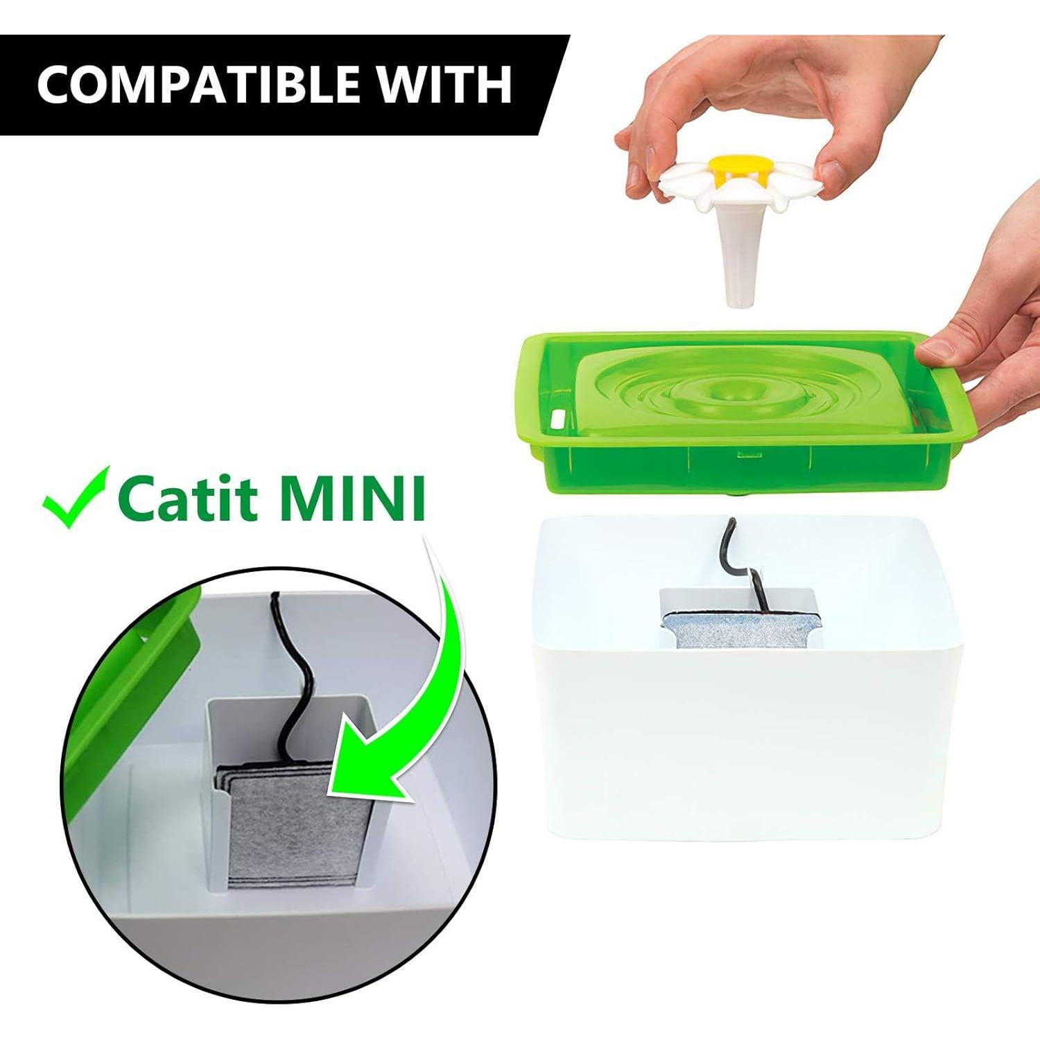 Filtros de Carbono MyfatBOSS para Fuente Mini Flower Catit - 12 Unidades