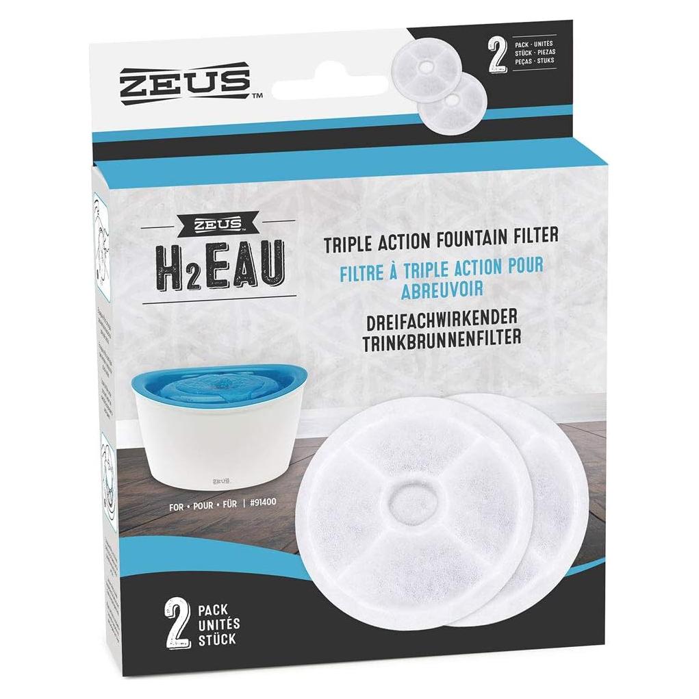 Filtro de repuesto ZEUS H2EAU para fuente de agua - 2 unidades