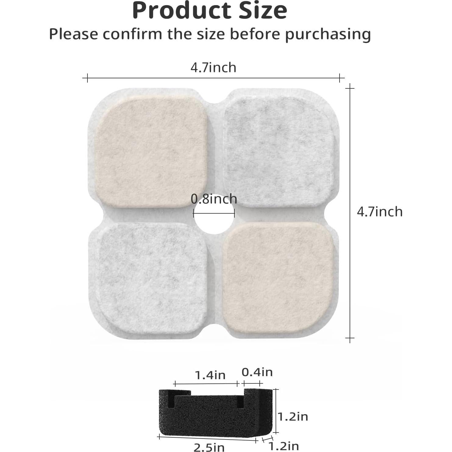 Filtros de agua para gatos Baofum 6 unidades 3L sistema triple