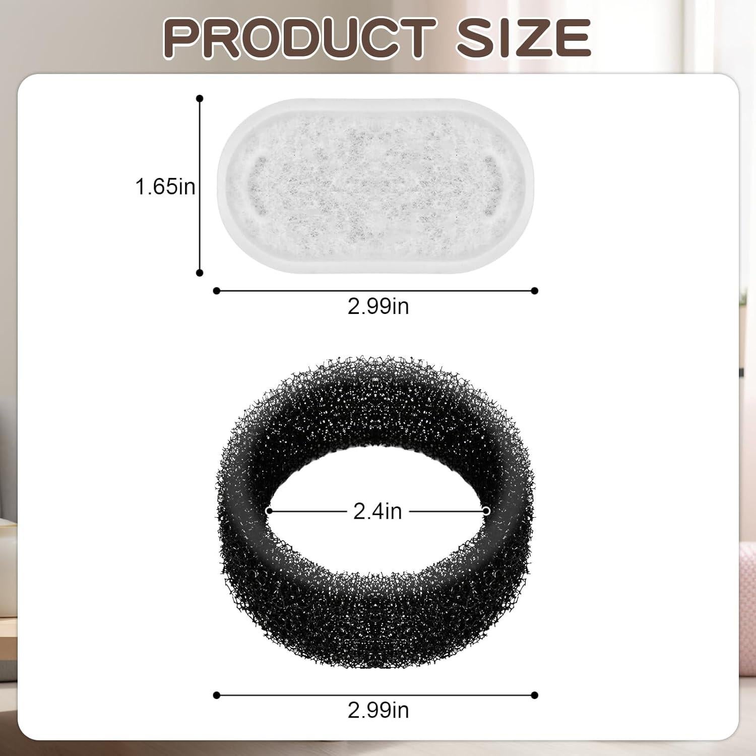 Filtros de Agua para Gatos MJYNITE - 8 Reemplazos + 8 Esponjas