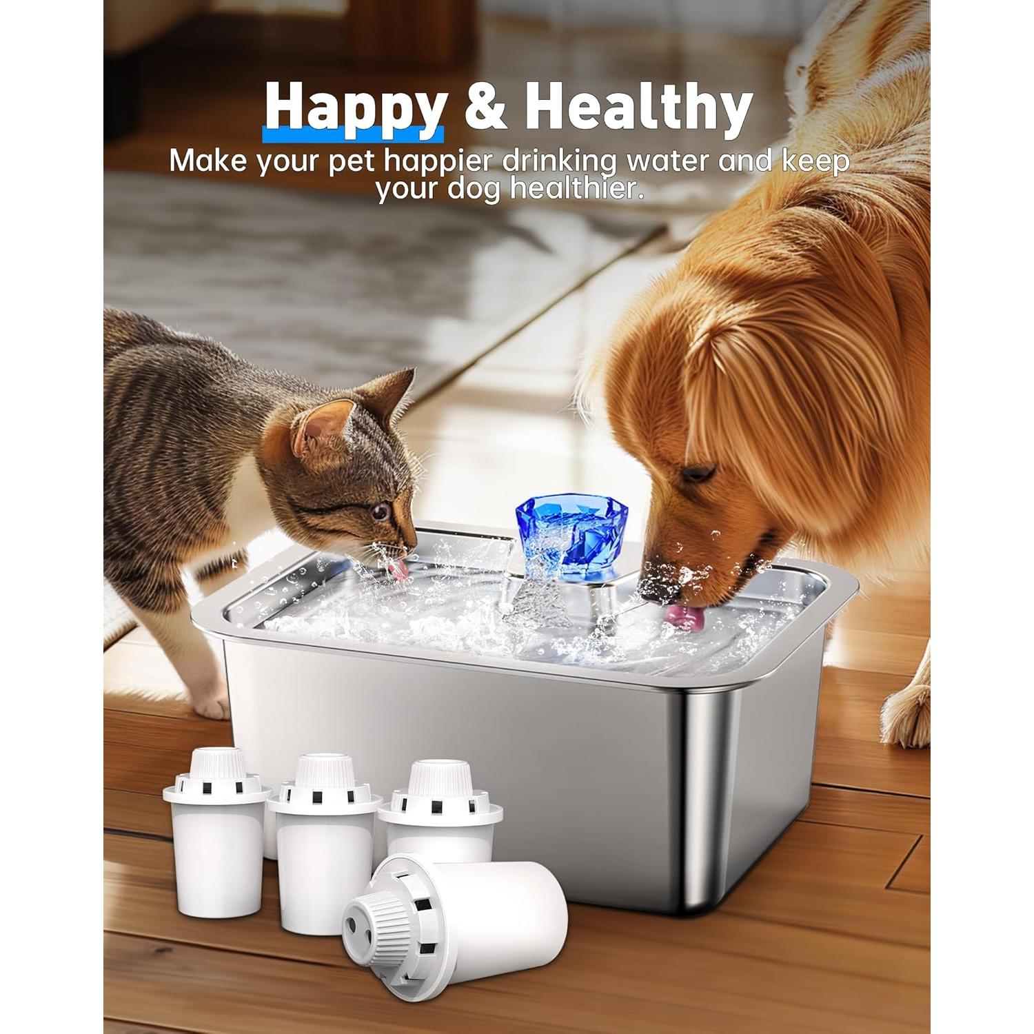 Filtros de Reemplazo Lesotc para Fuente de Agua para Perros - 4 Paquete