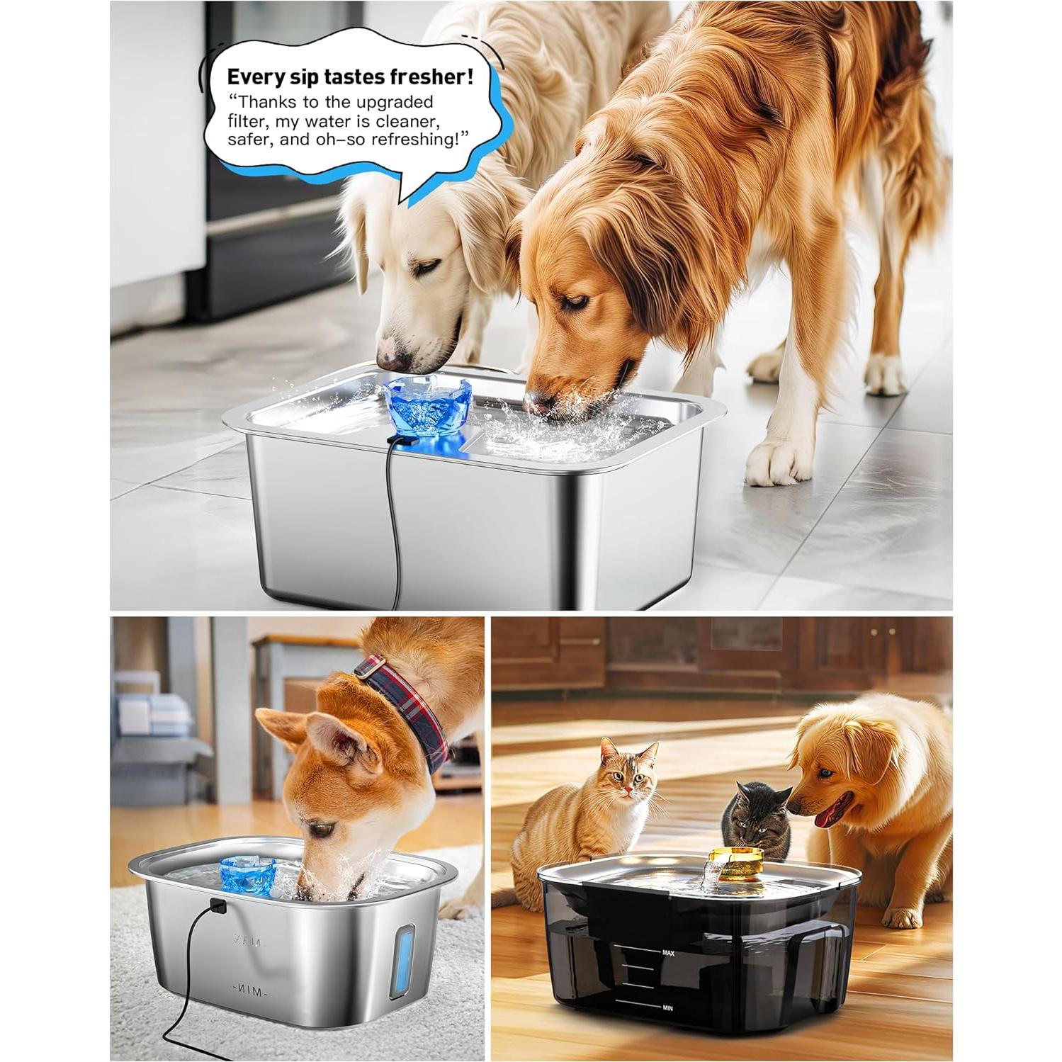 Filtros de Reemplazo Lesotc para Fuente de Agua para Perros - 4 Paquete