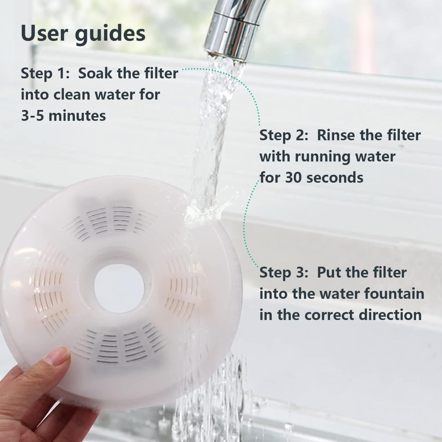 Paquete de 6 filtros de agua para gatos Wezebel Catit