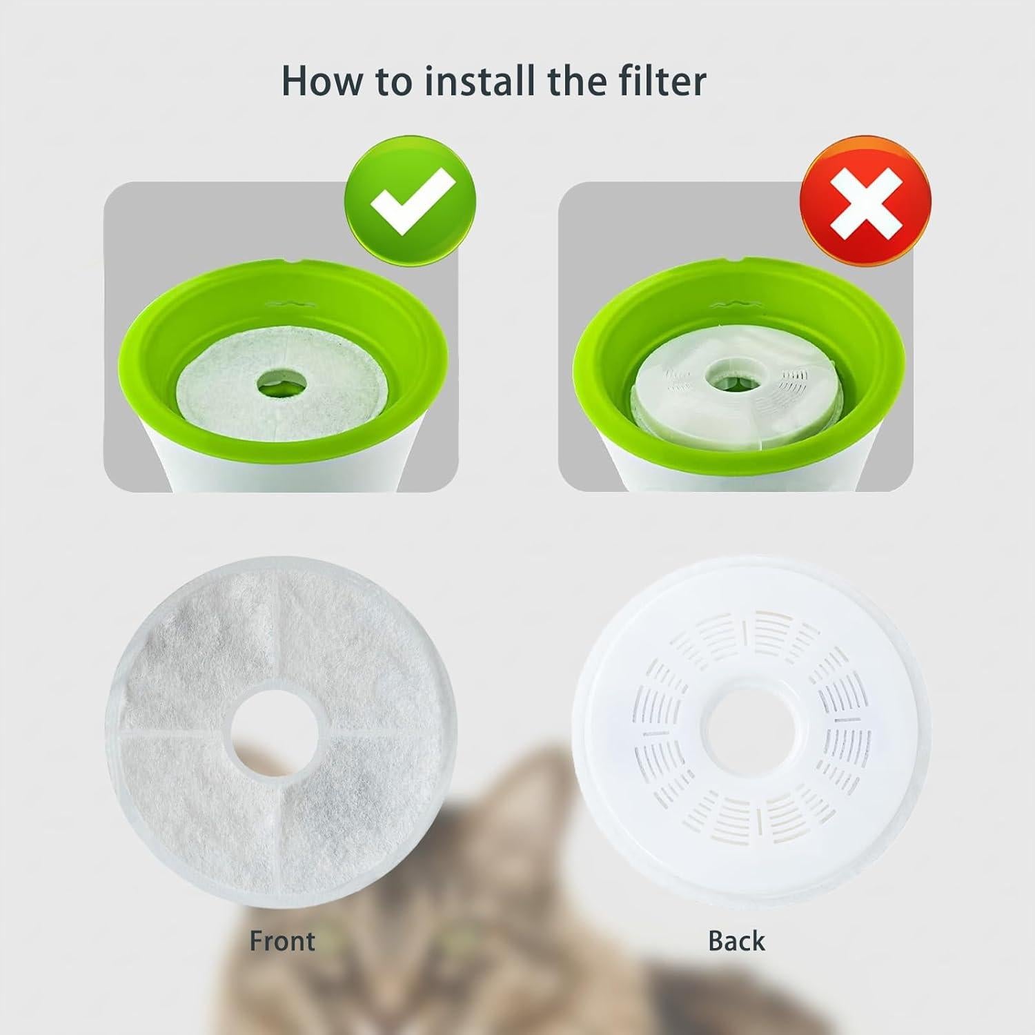 Paquete de 6 filtros de agua para gatos Wezebel Catit