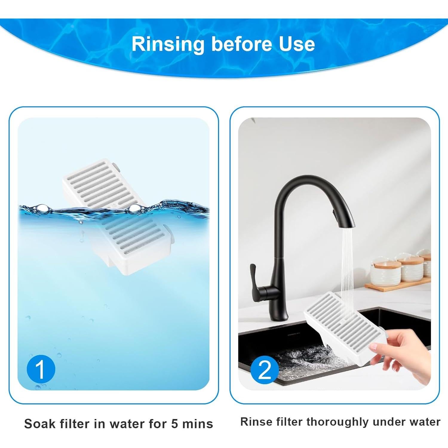 Filtro de Agua en Forma de T Tettie para Fuente de Gatos - 6 Piezas