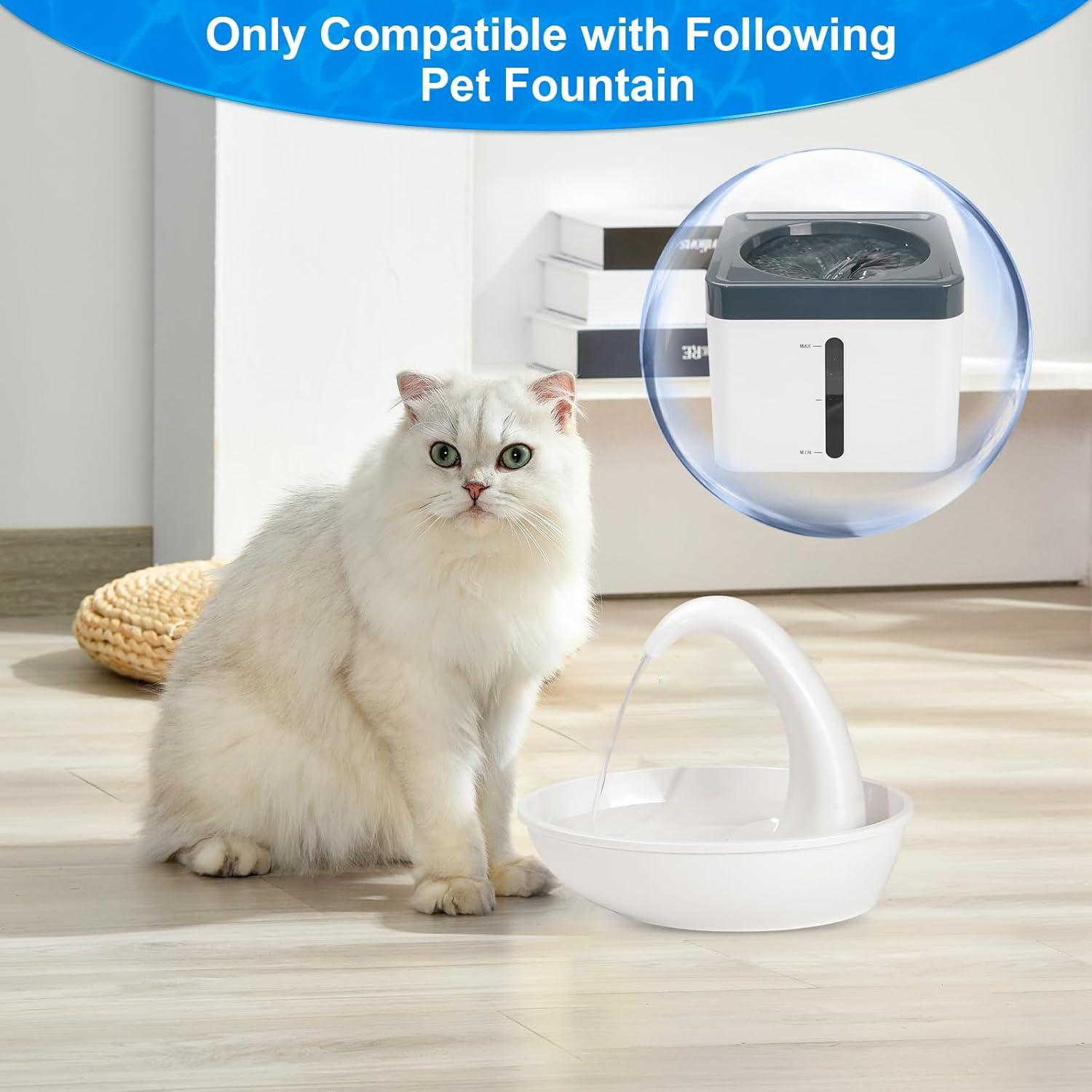 Filtro de Agua en Forma de T Tettie para Fuente de Gatos - 6 Piezas