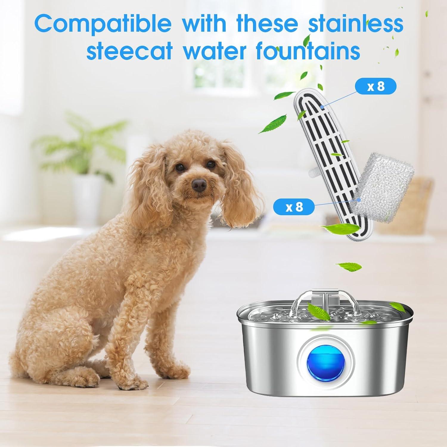 Paquete de 16 Filtros de Agua para Gatos Eyehoce 108/3.2L