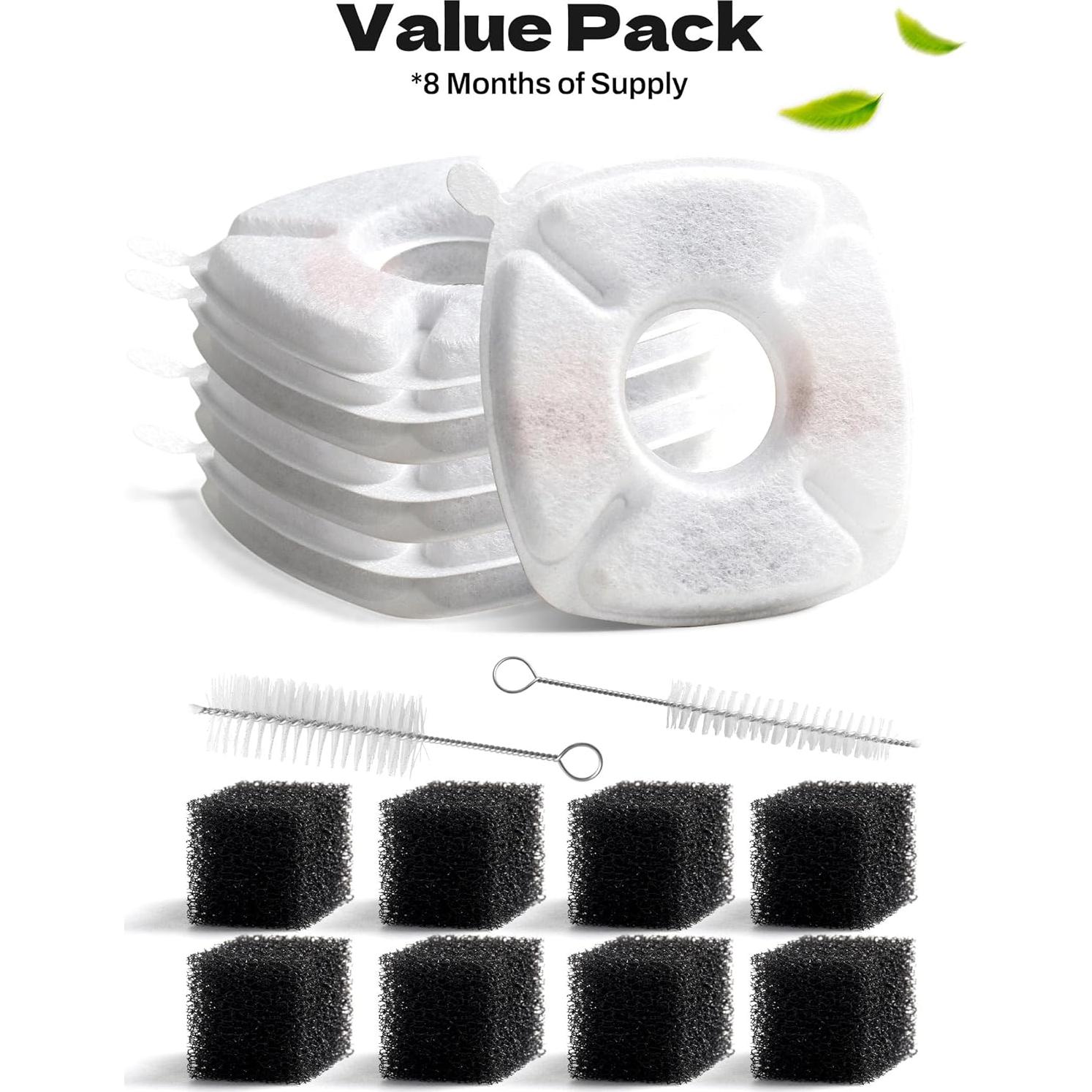 18 Filtros de Agua para Gatos Zeewoo 2.8L Triple Filtración