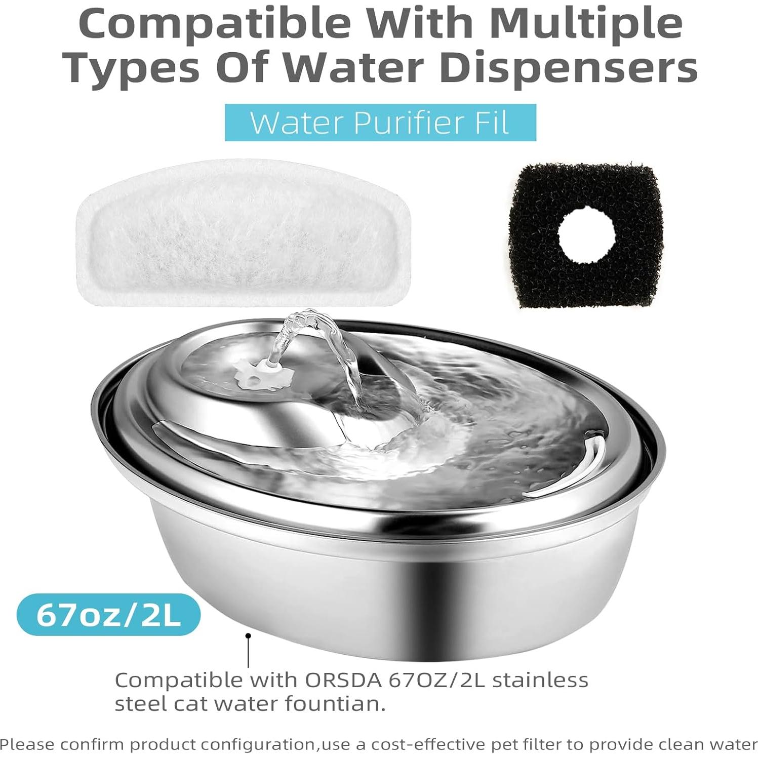 Paquete de 12 Filtros y 6 Esponjas para Fuente Mascotas D30