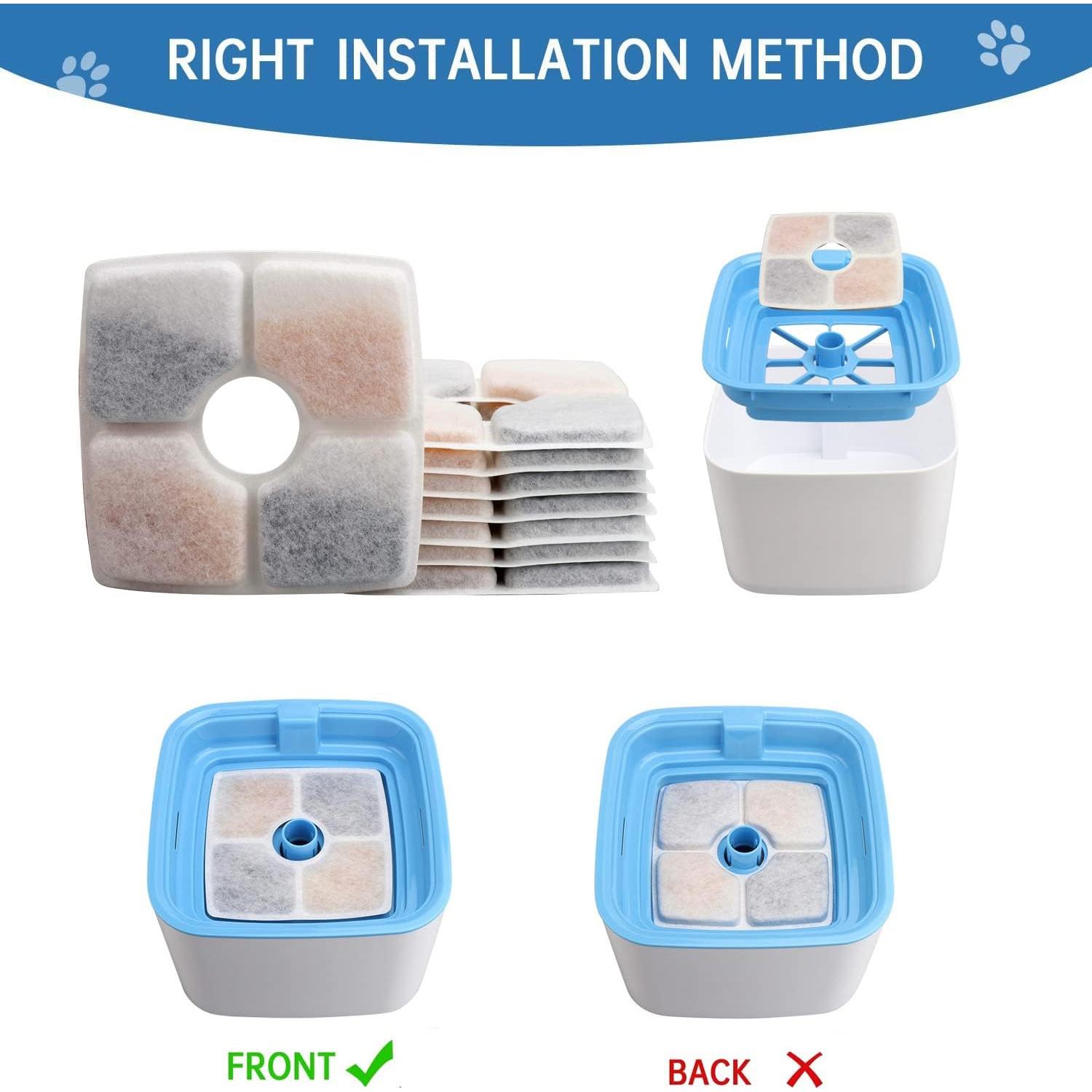 Filtros de Reemplazo SAMANIJA para Fuente de Agua 8 Paquetes 2.5L