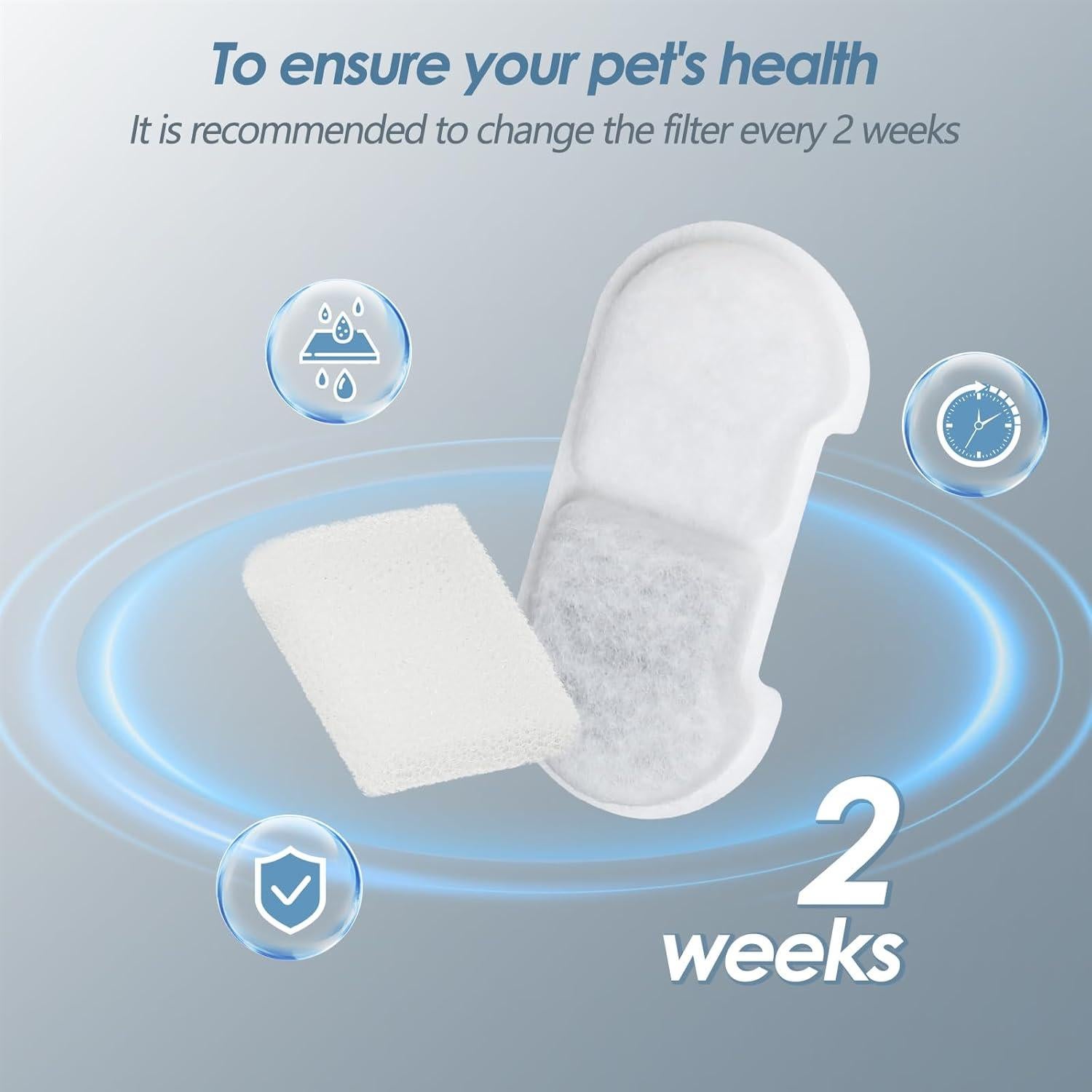 Filtros y Esponjas de Reemplazo SEIRMEP para Fuente de Gato 3L