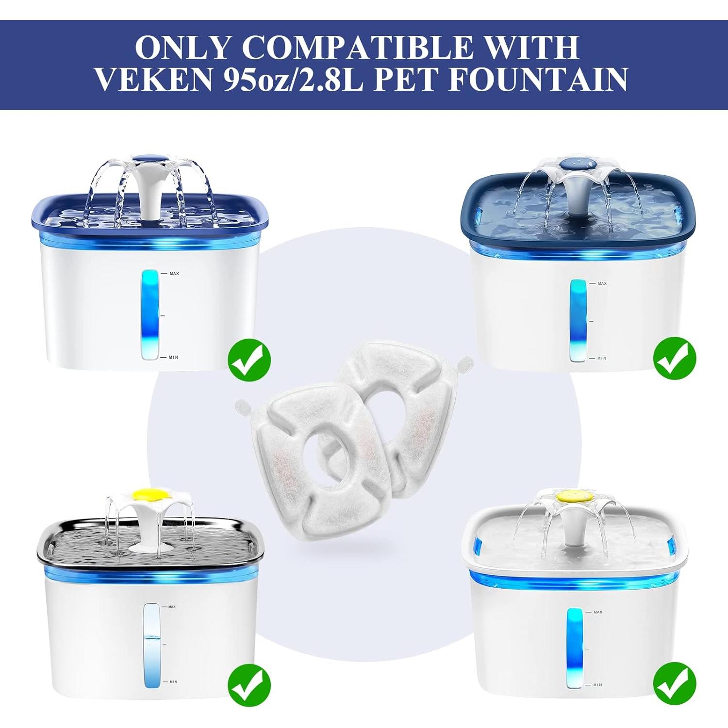 16 Filtros de Reemplazo para Fuente de Agua para Gatos HomeFio