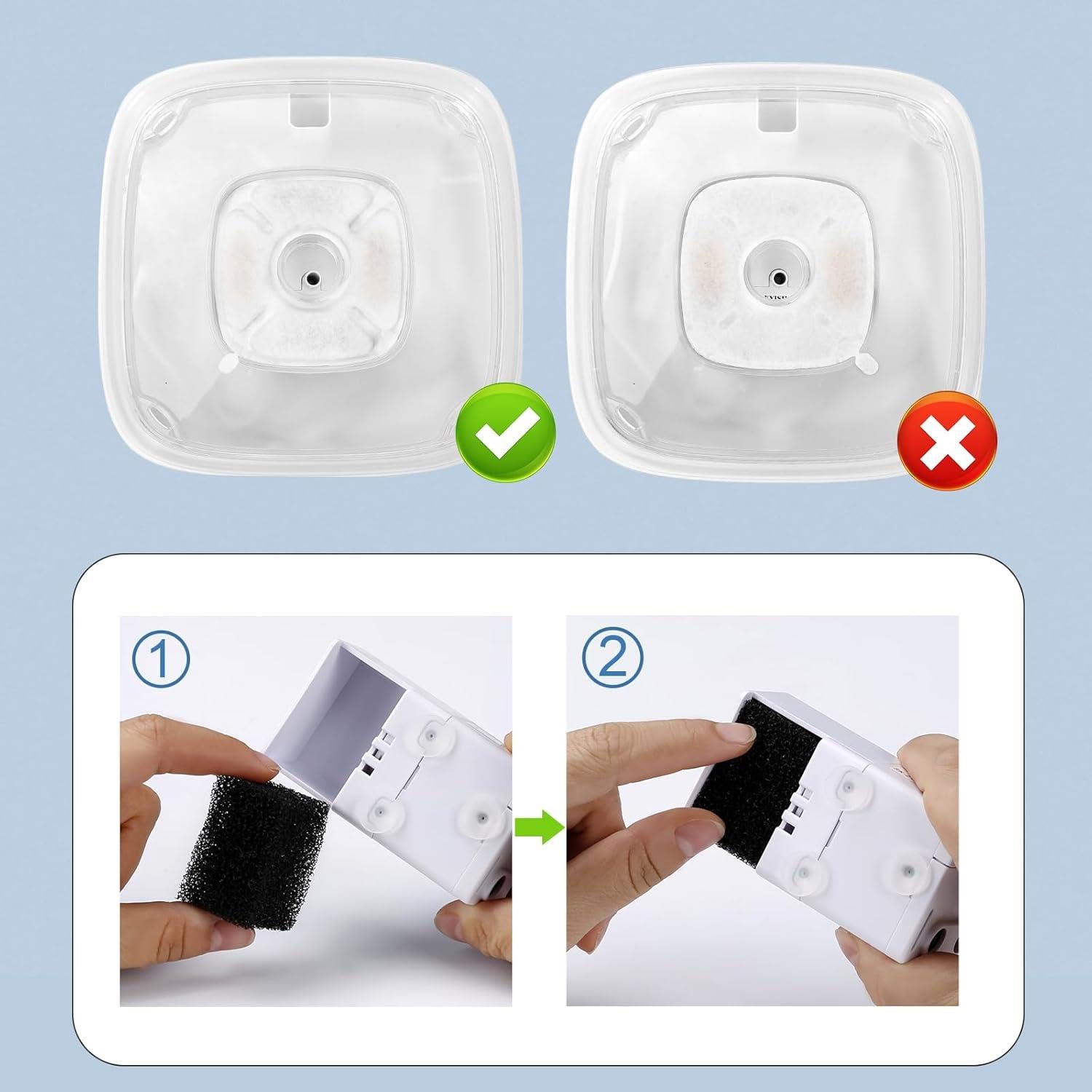 16 Filtros de Reemplazo para Fuente de Agua para Gatos HomeFio