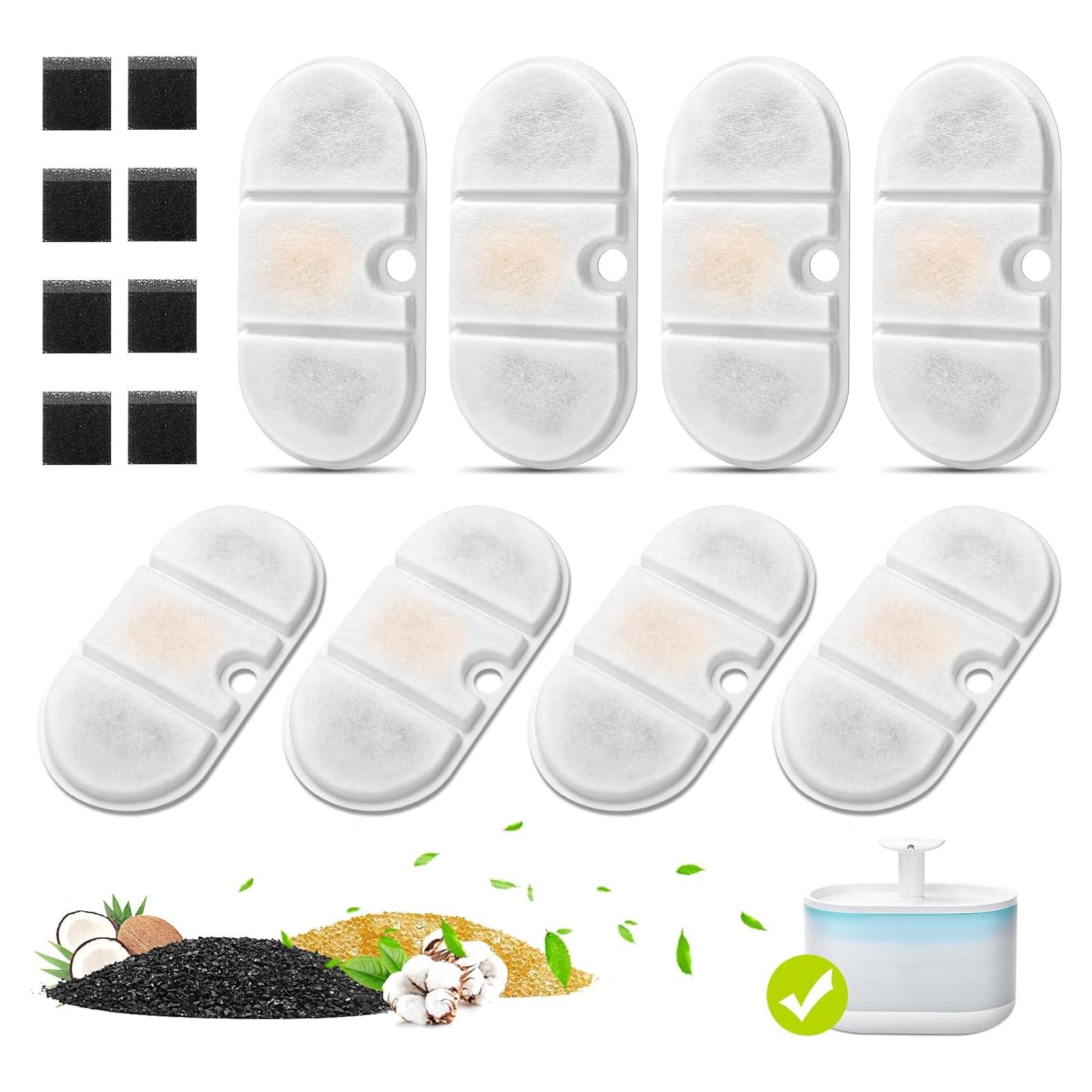 Paquete de 8 Filtros de Reemplazo para Fuente de Agua Dirui PD-3D