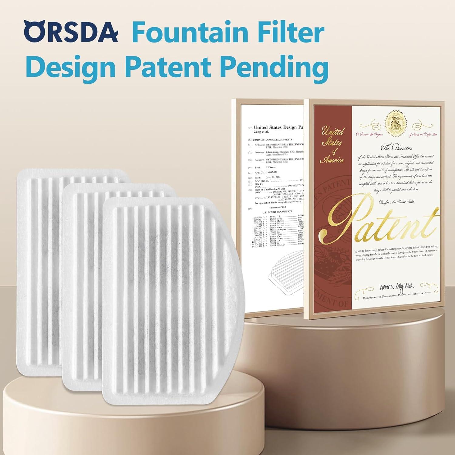 Filtros de Agua para Gatos ORSDA D60/3L - 12 Piezas