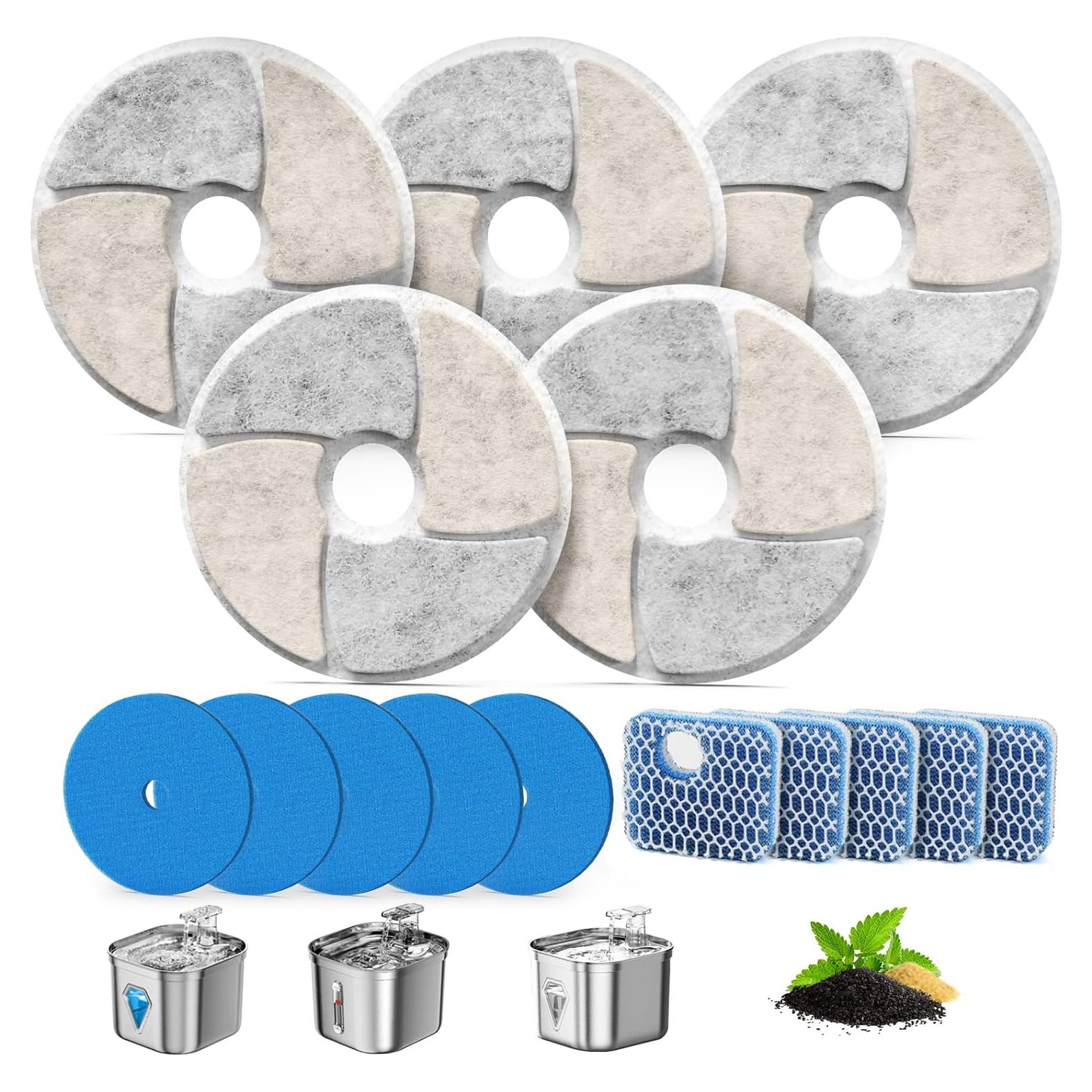 Filtros de agua para mascotas Baofum 5 unidades 10.4 cm