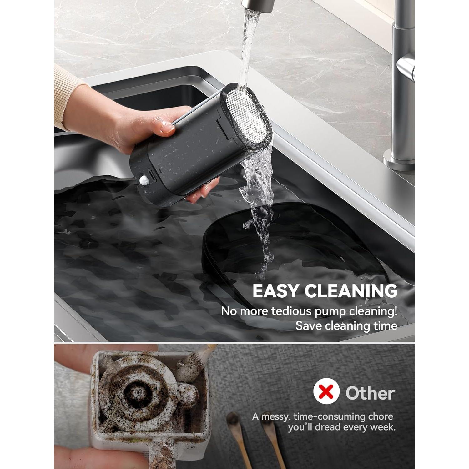 Fuente de Agua Inalámbrica para Gatos FEELNEEDY 4L Acero Inoxidable