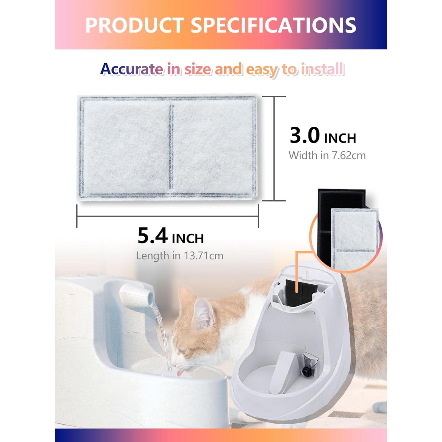 Filtros de Agua para Mascotas TOGGATH 6 Pack Compatible PetSafe