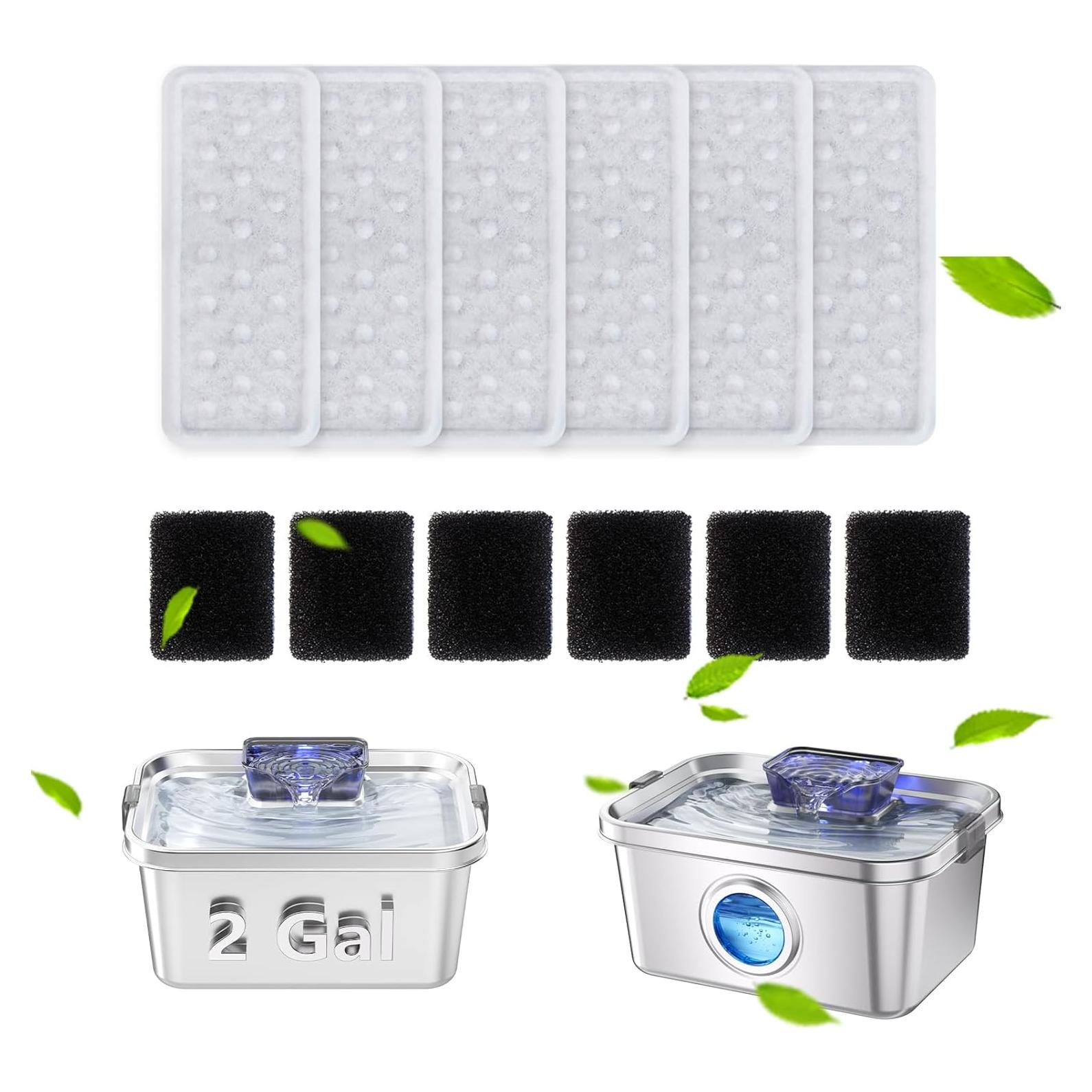 Juego de Filtros y Esponjas PETIMI para Fuente de Agua Mascotas