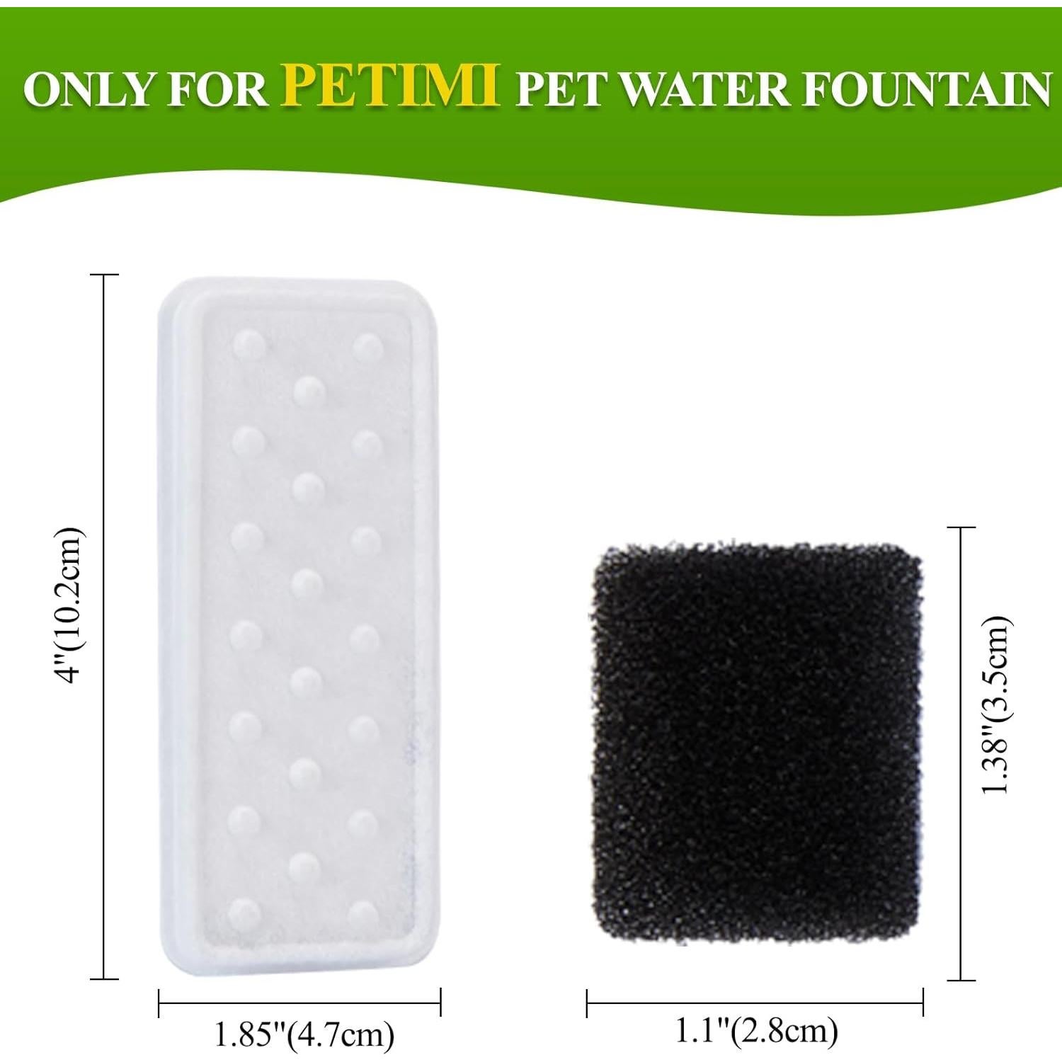 Juego de Filtros y Esponjas PETIMI para Fuente de Agua Mascotas