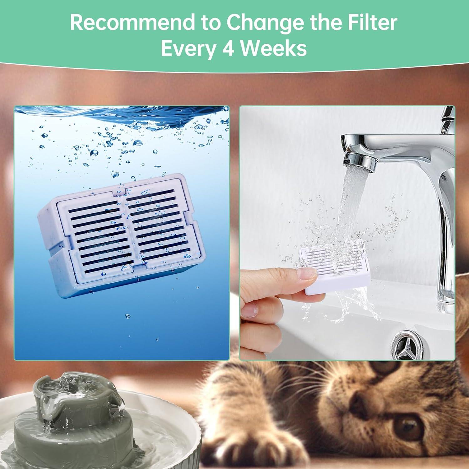 8 Filtros de Reemplazo para Fuente de Agua SgurFin 2.1L