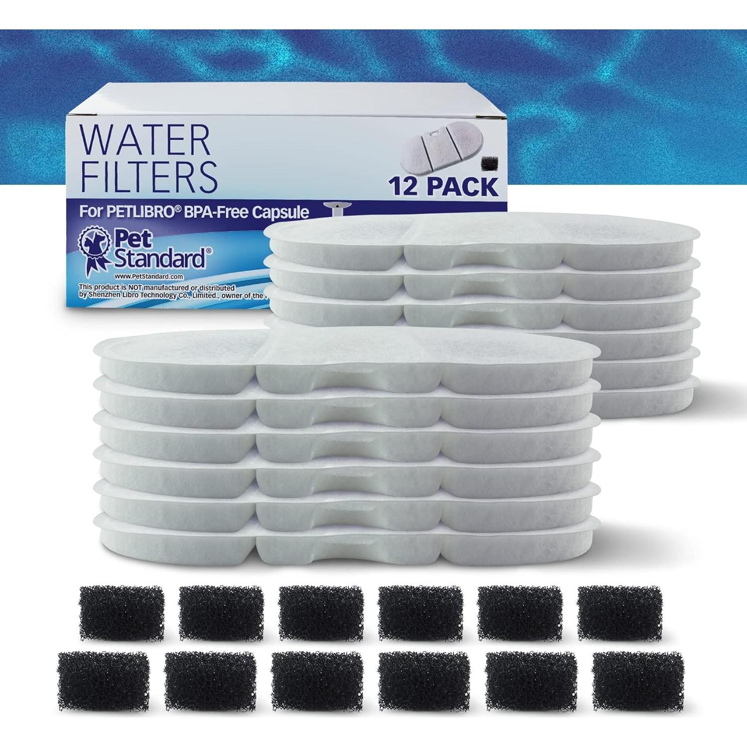 Filtro de Agua PET STANDARD para Fuente Mascotas PETLIBRO 12 Pzs