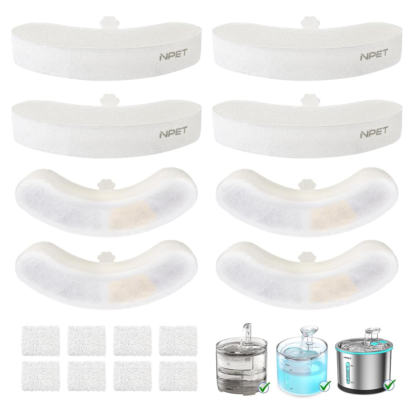 Filtros de Reemplazo NPET WF050/WF100/WF210 - 8 Piezas